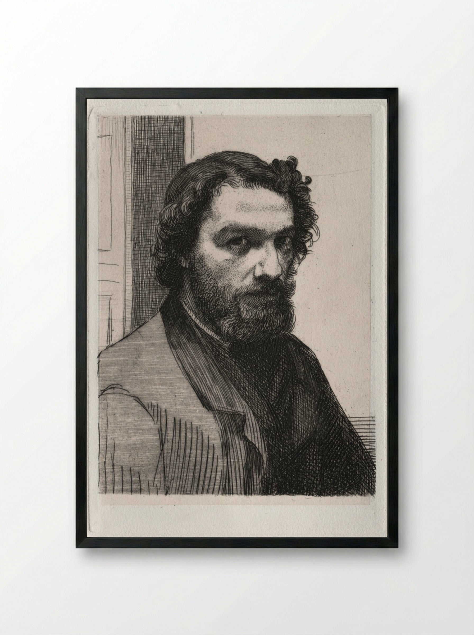 Alphonse Legros - Félix Bracquemond - Framed Print Black