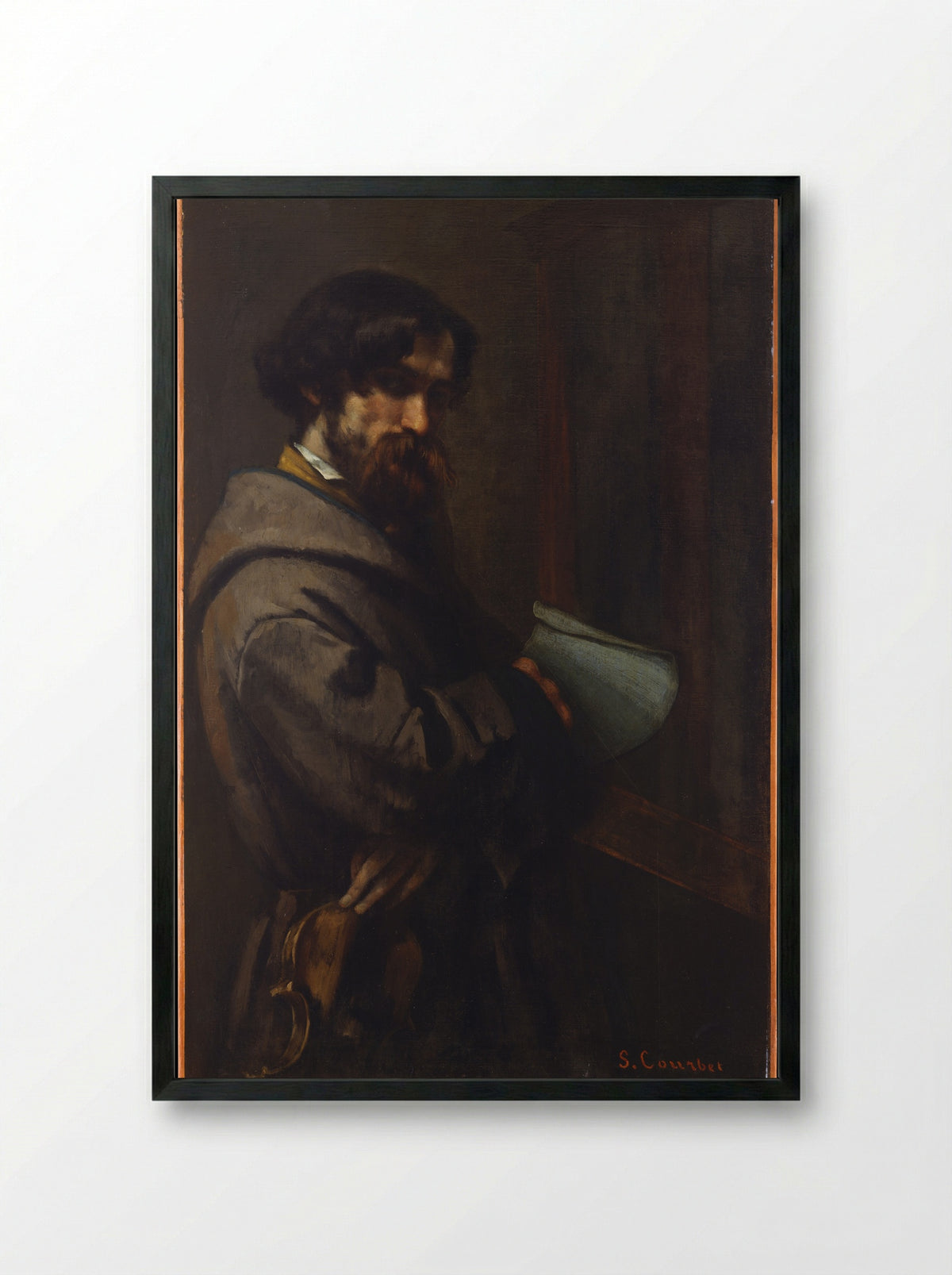 Alphonse Promayet - Gustave Courbet - Framed Print Black