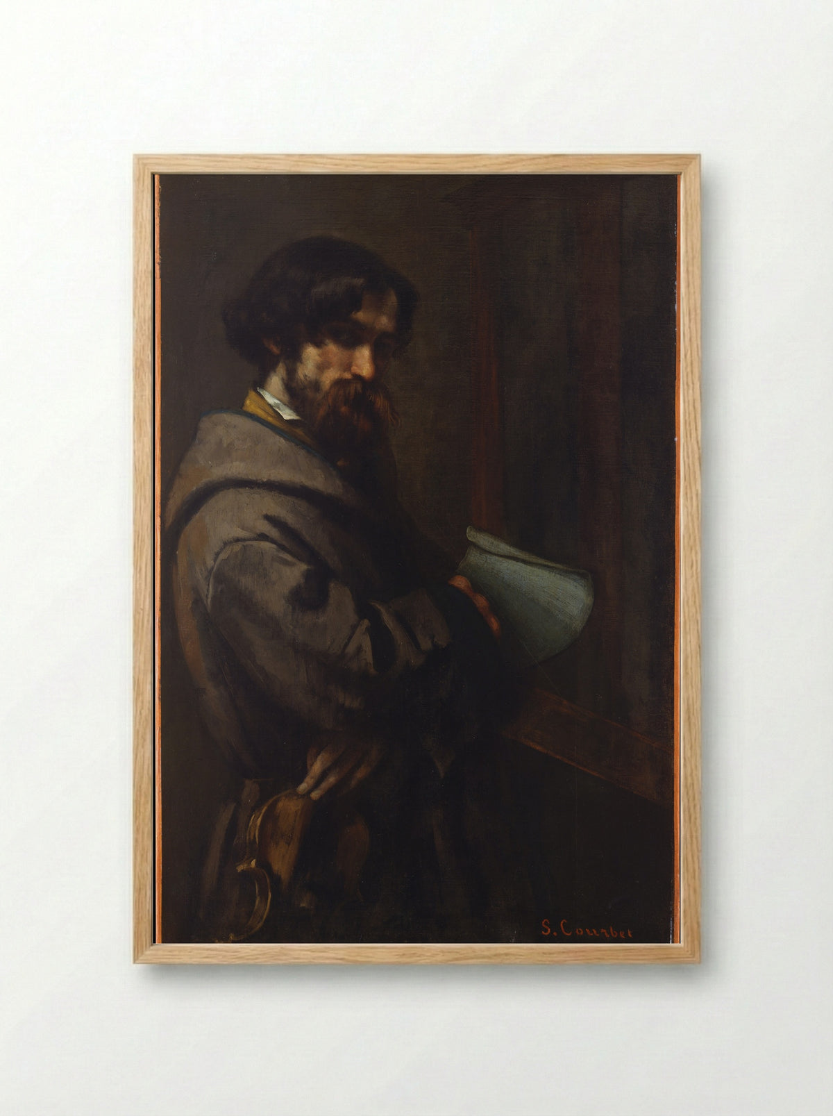 Alphonse Promayet - Gustave Courbet - Framed Print Wood