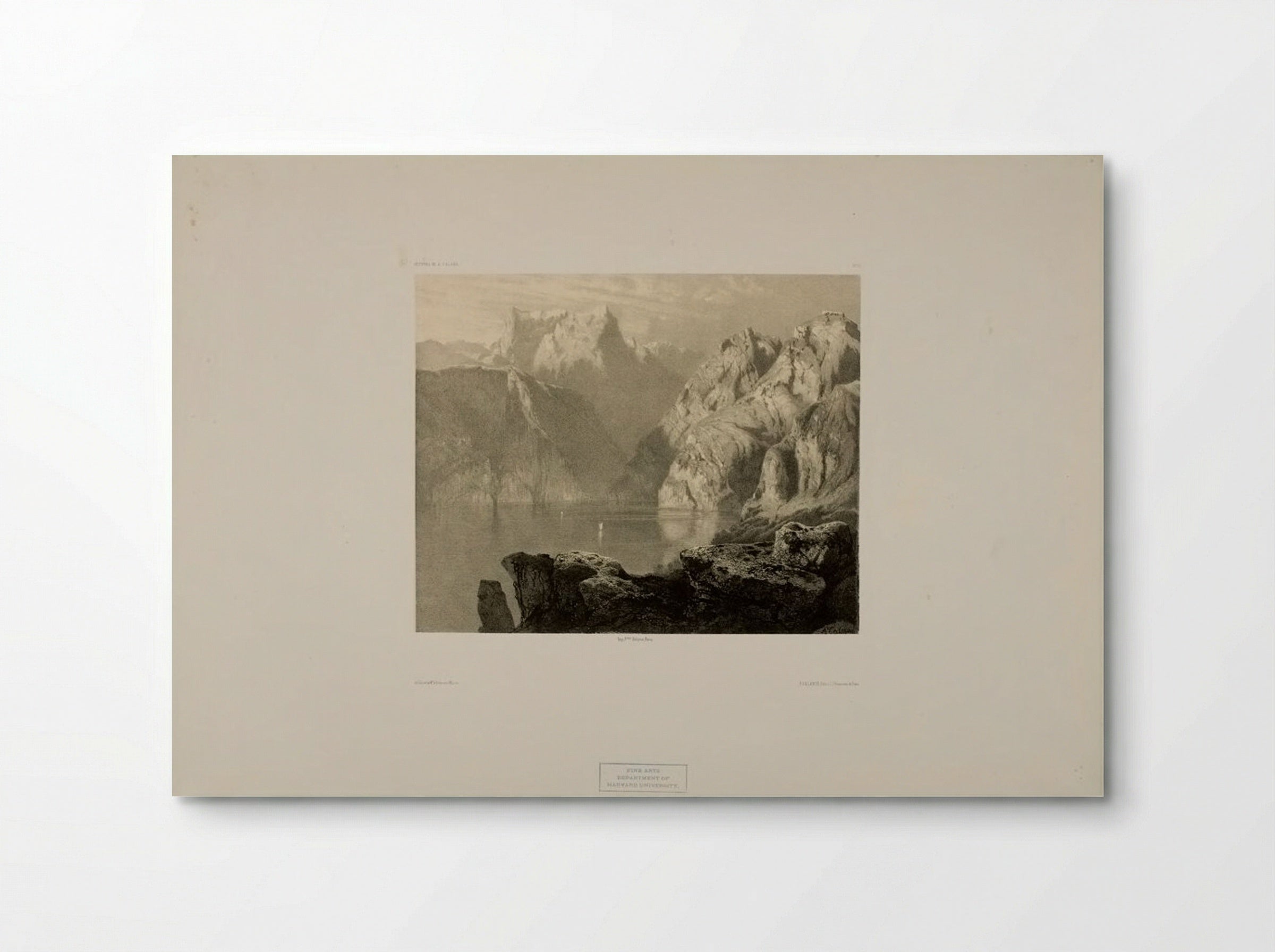 Alpine Lake Scene - Alexandre Calame - Poster