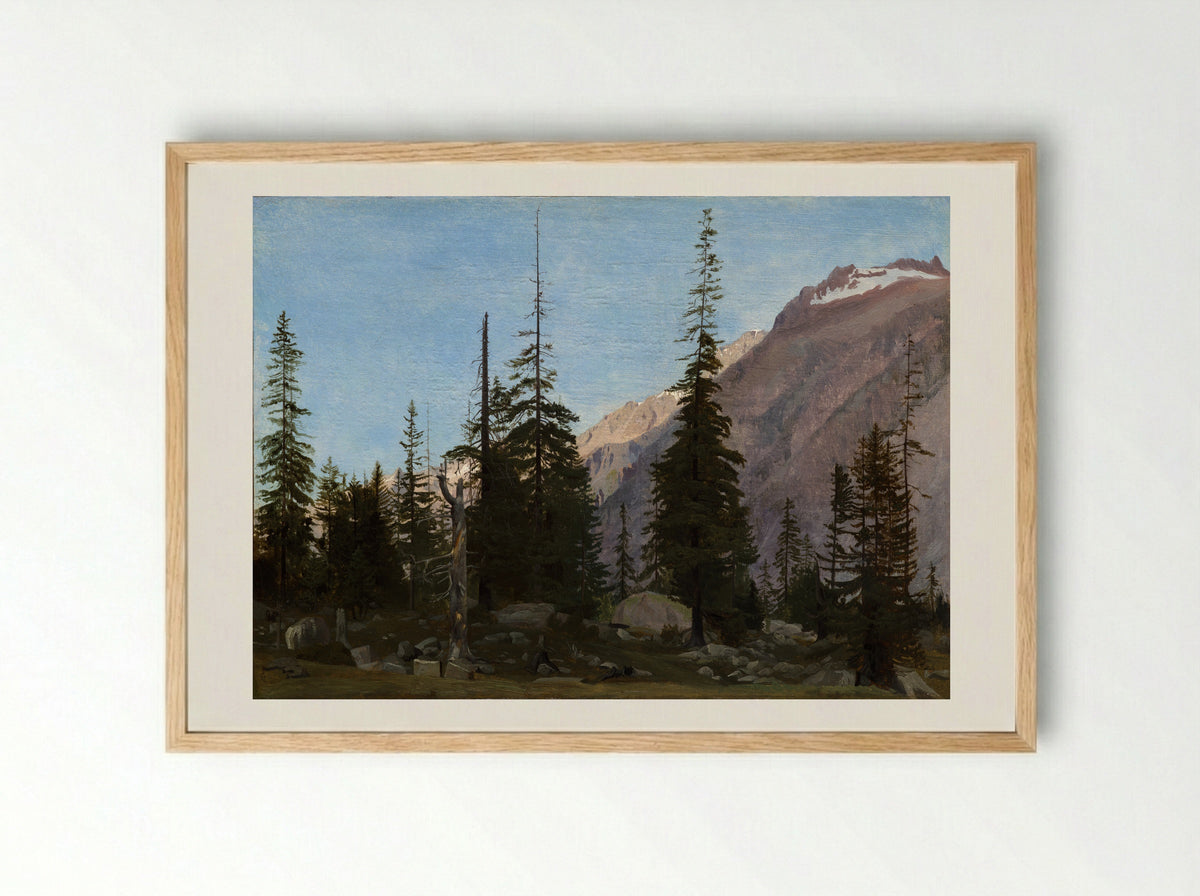 Alpine Landscape: The Handegg, Switzerland - Jean-Léon Gérôme - Framed Print Wood