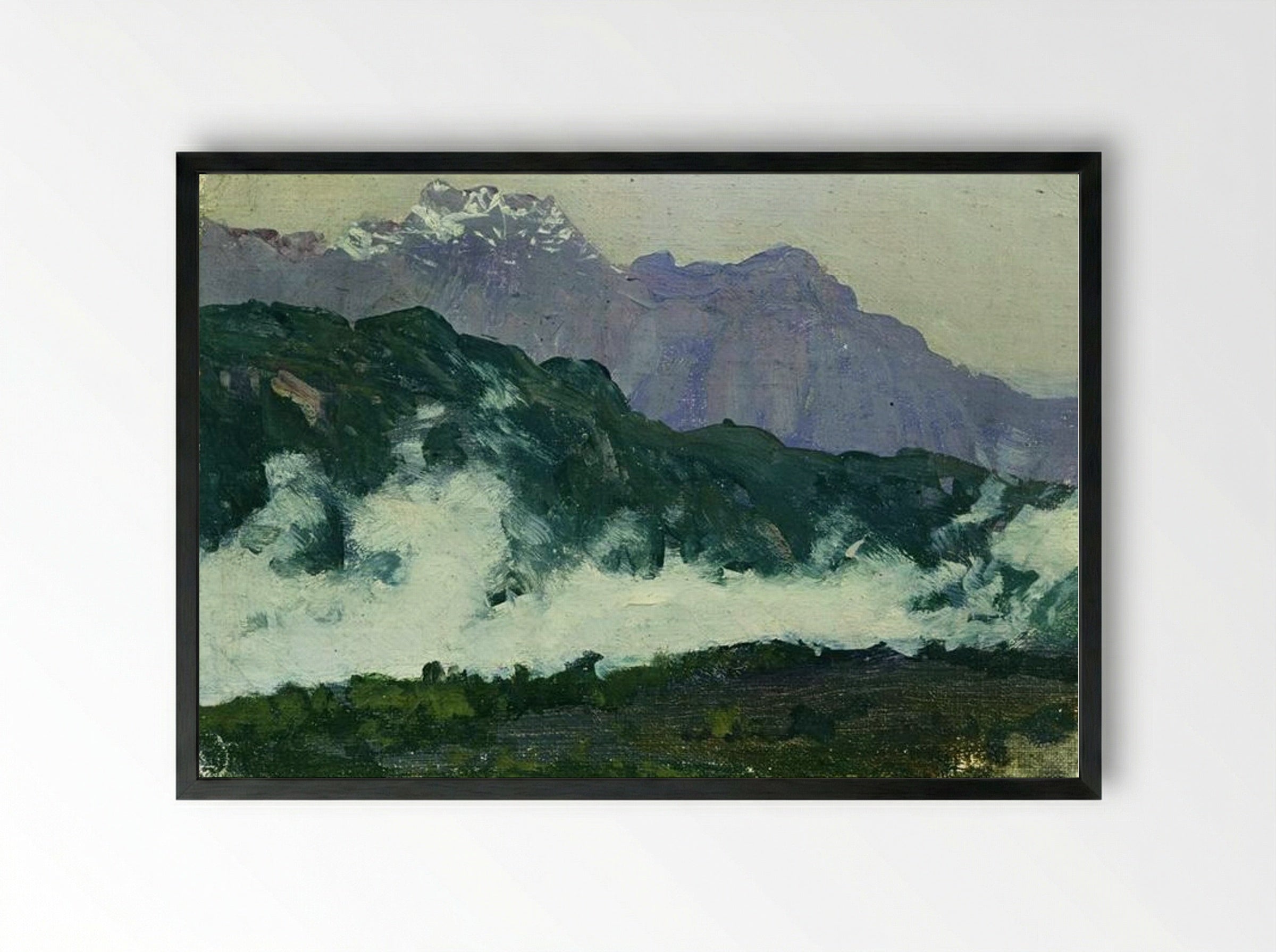 Alps - Isaac Levitan - Framed Print Black