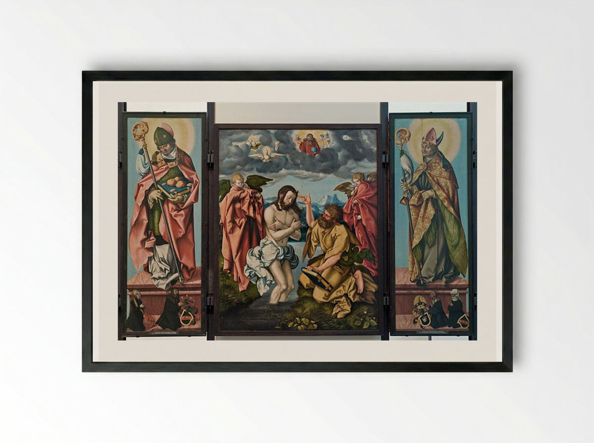 Altar of St. John the Baptist - Hans Baldung Grien - Framed Print Black