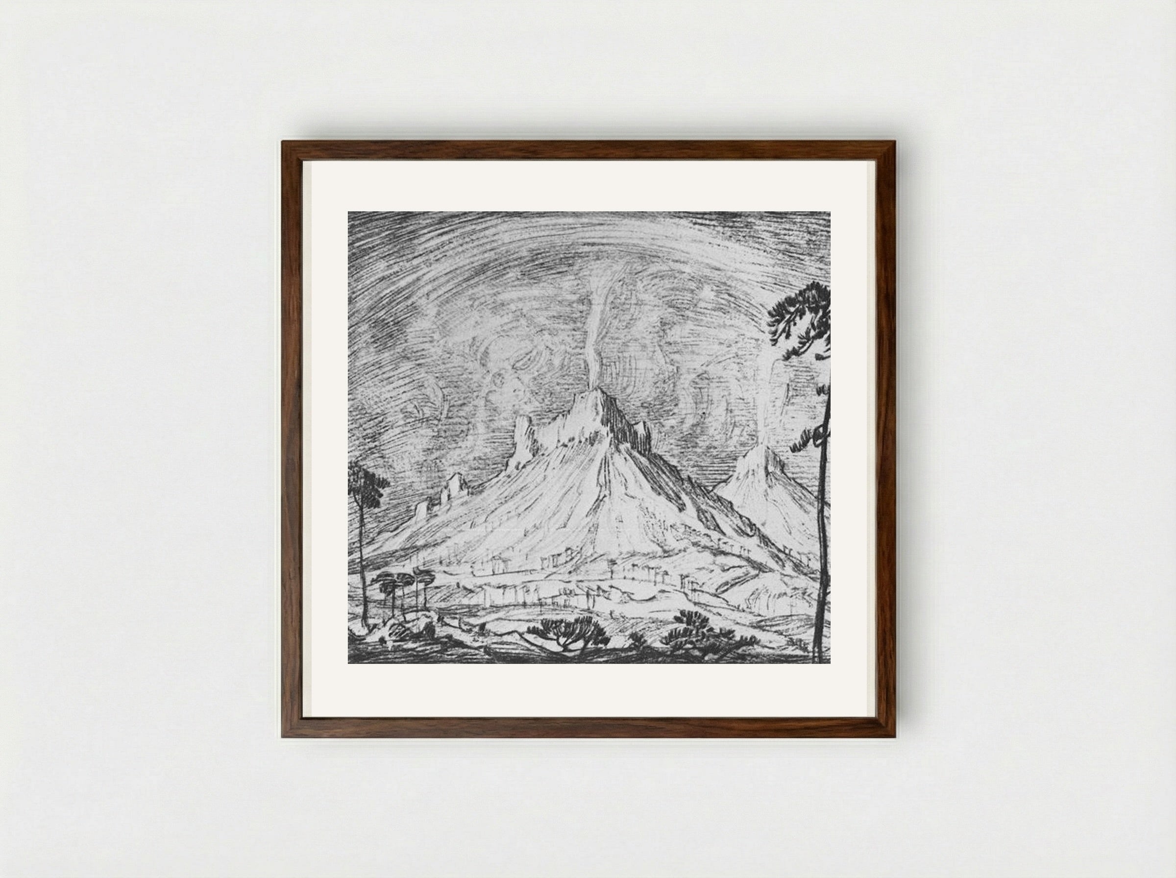 Altars in the Desert - Konstantin Bogaevsky - Framed Print Dark Wood