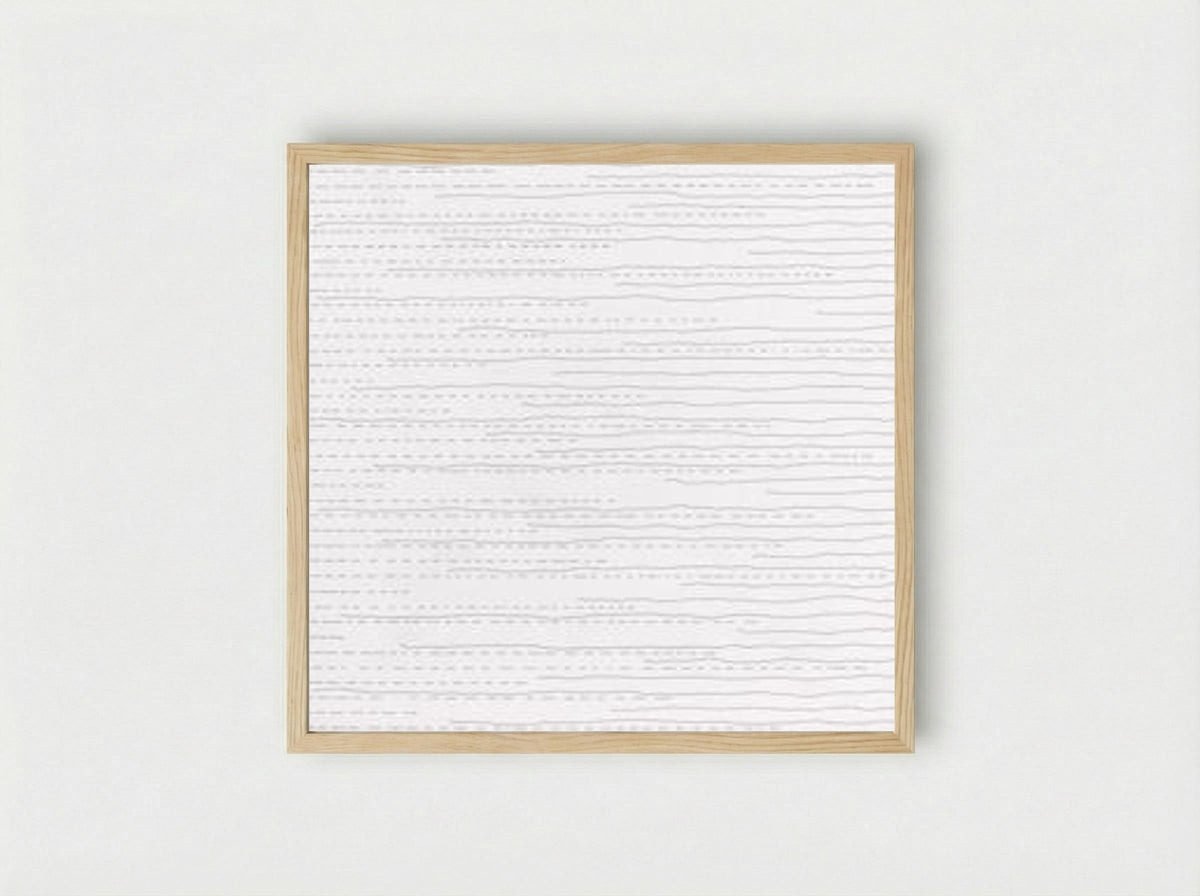 Alternate Not-Straight Lines (From the Right Side) and Broken Lines (From the Left Side) of Random Length - Sol LeWitt - Framed Print Wood