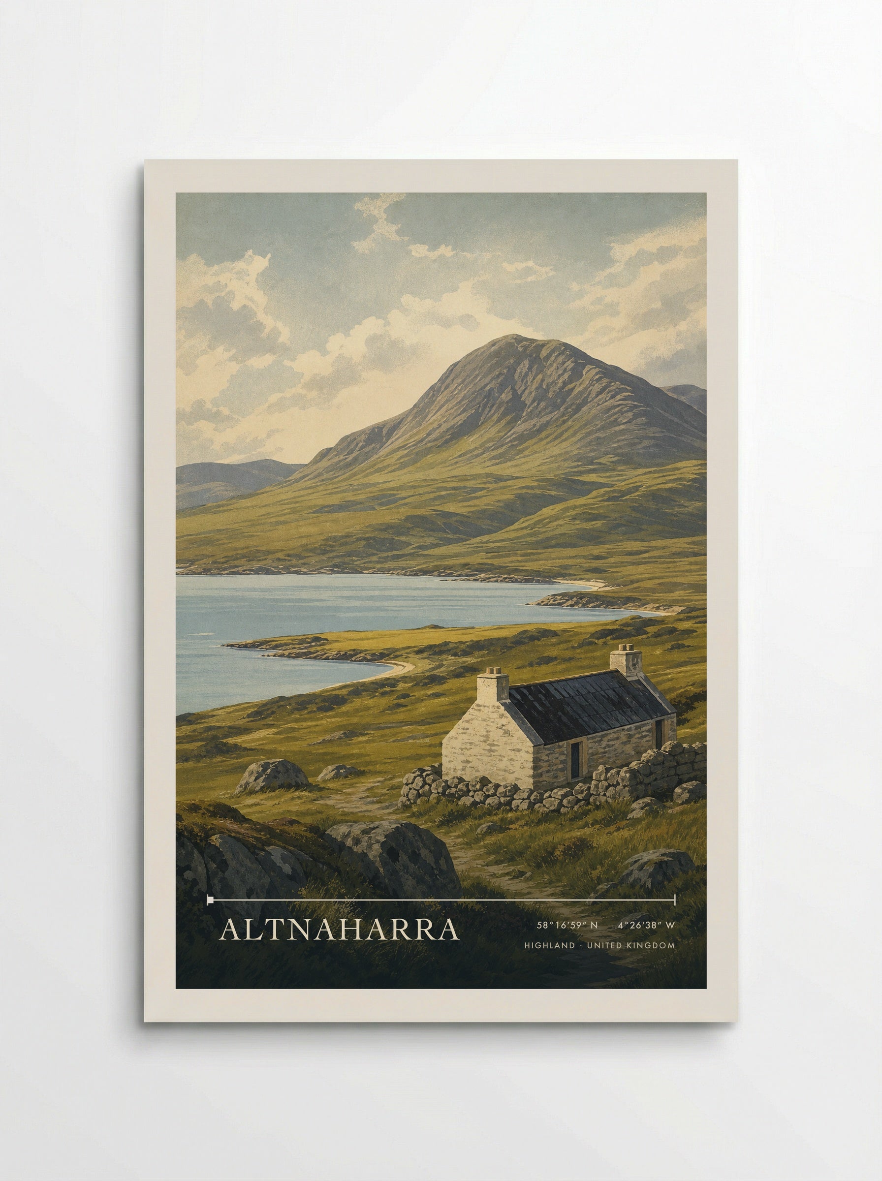 Altnaharra Highland United Kingdom Travel Poster - Poster