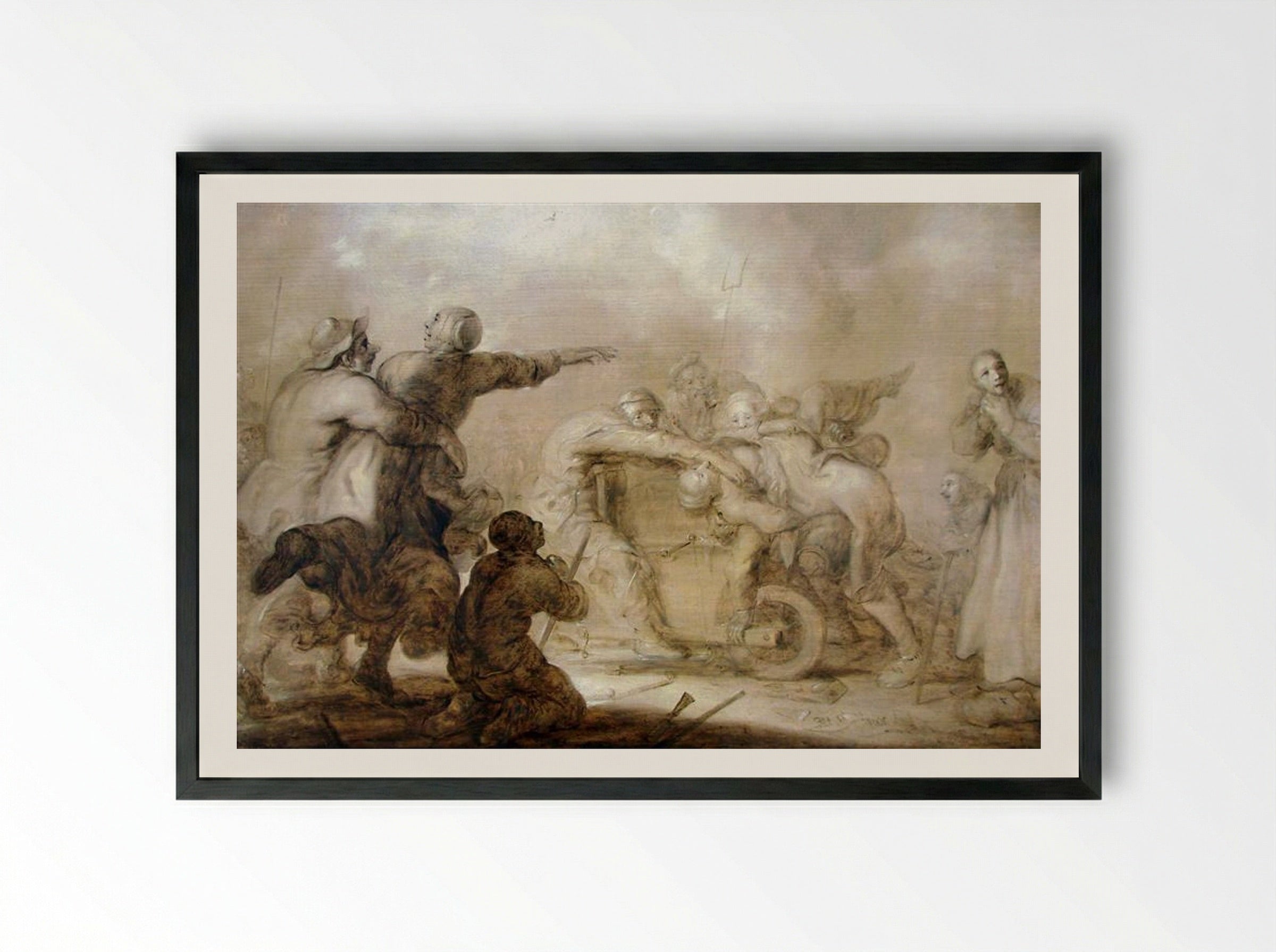 Altogether too stupid! - Adriaen van de Venne - Framed Print Black