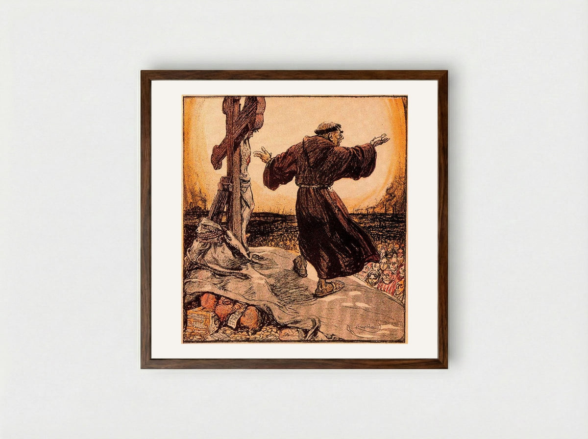 Always poor - Frantisek Kupka - Framed Print Dark Wood