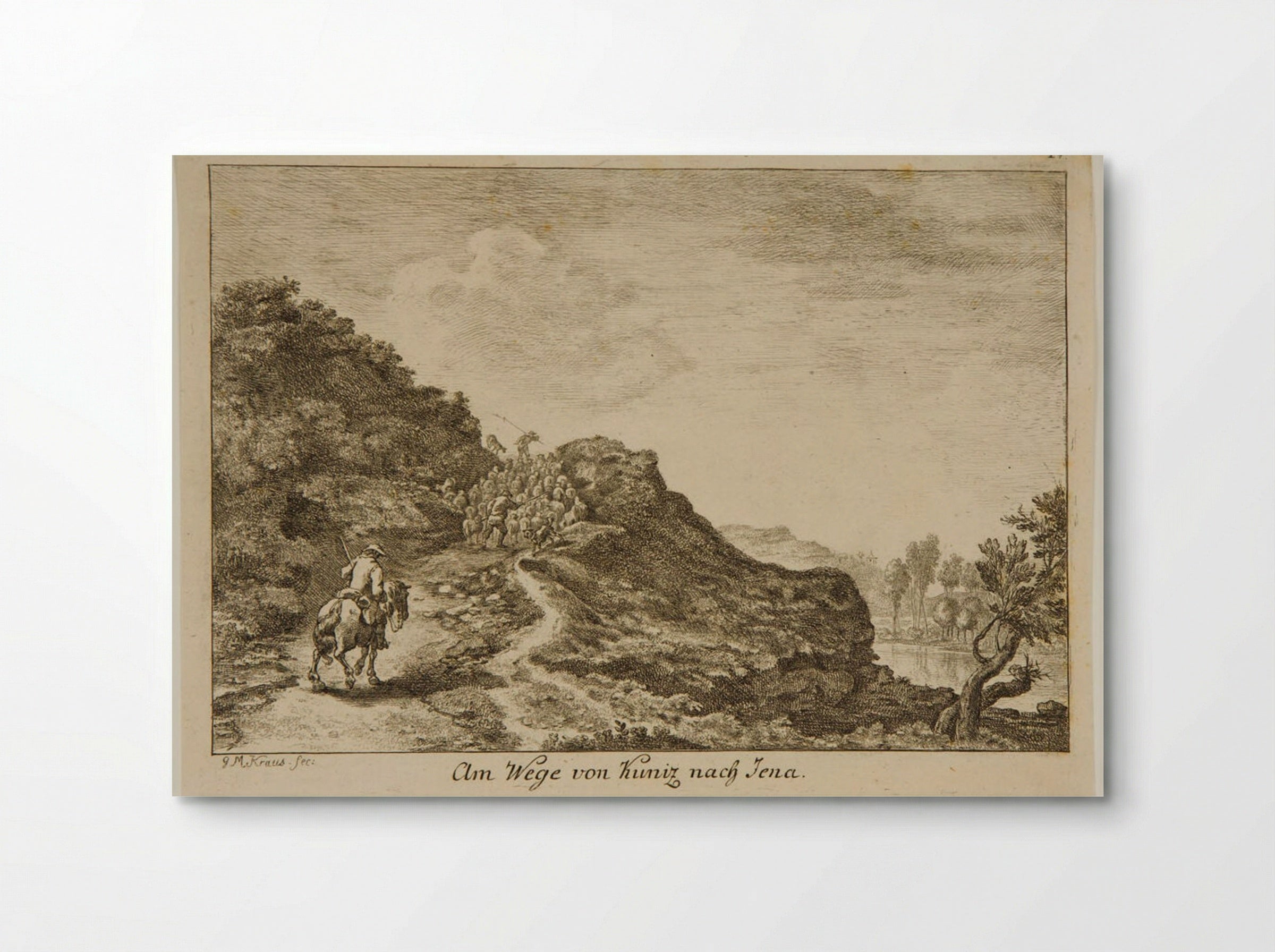 Am Wege von Kuniz nach Jena - Georg Melchior Kraus - Poster