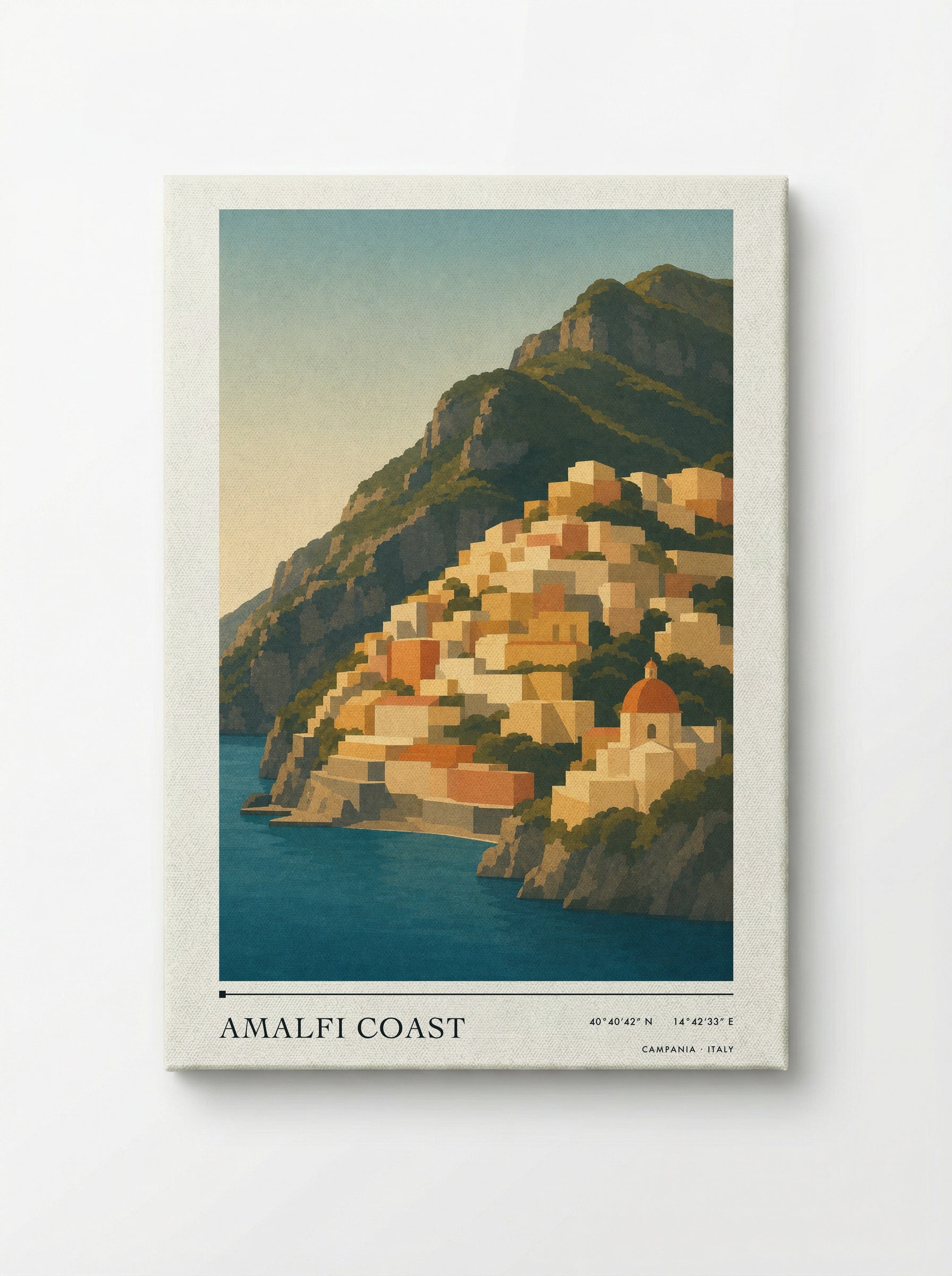 Amalfi Coast Travel Poster Artwork - Canvas
