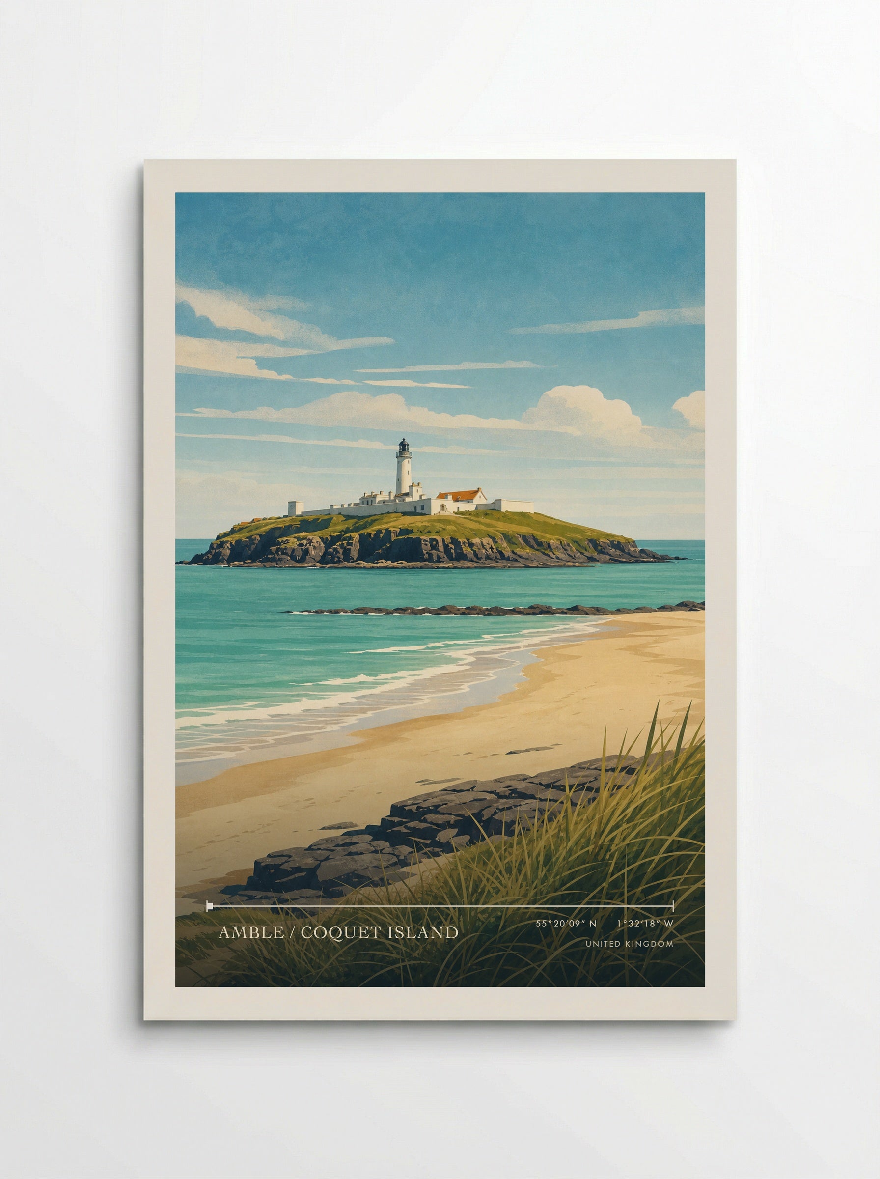 Amble / Coquet Island United Kingdom Travel Poster - Poster