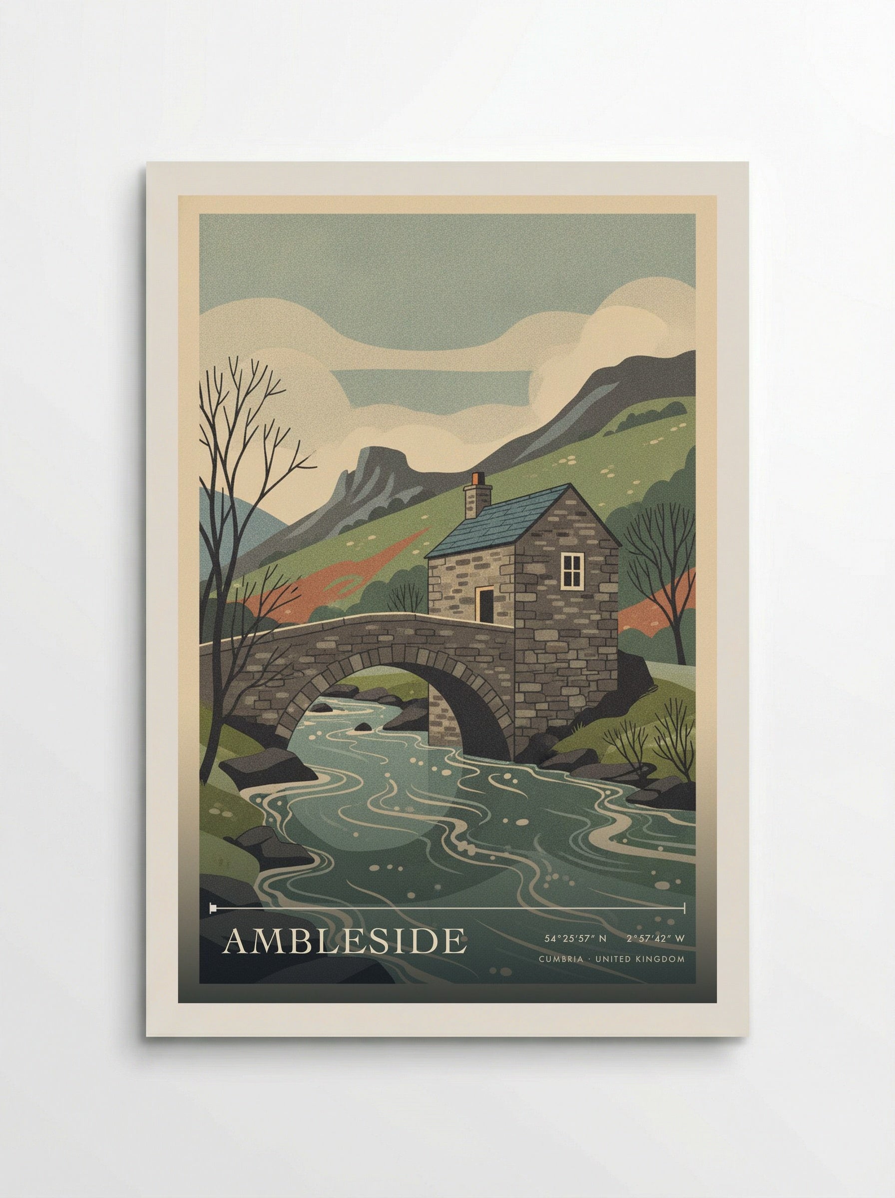 Ambleside Cumbria United Kingdom Travel Poster - Poster