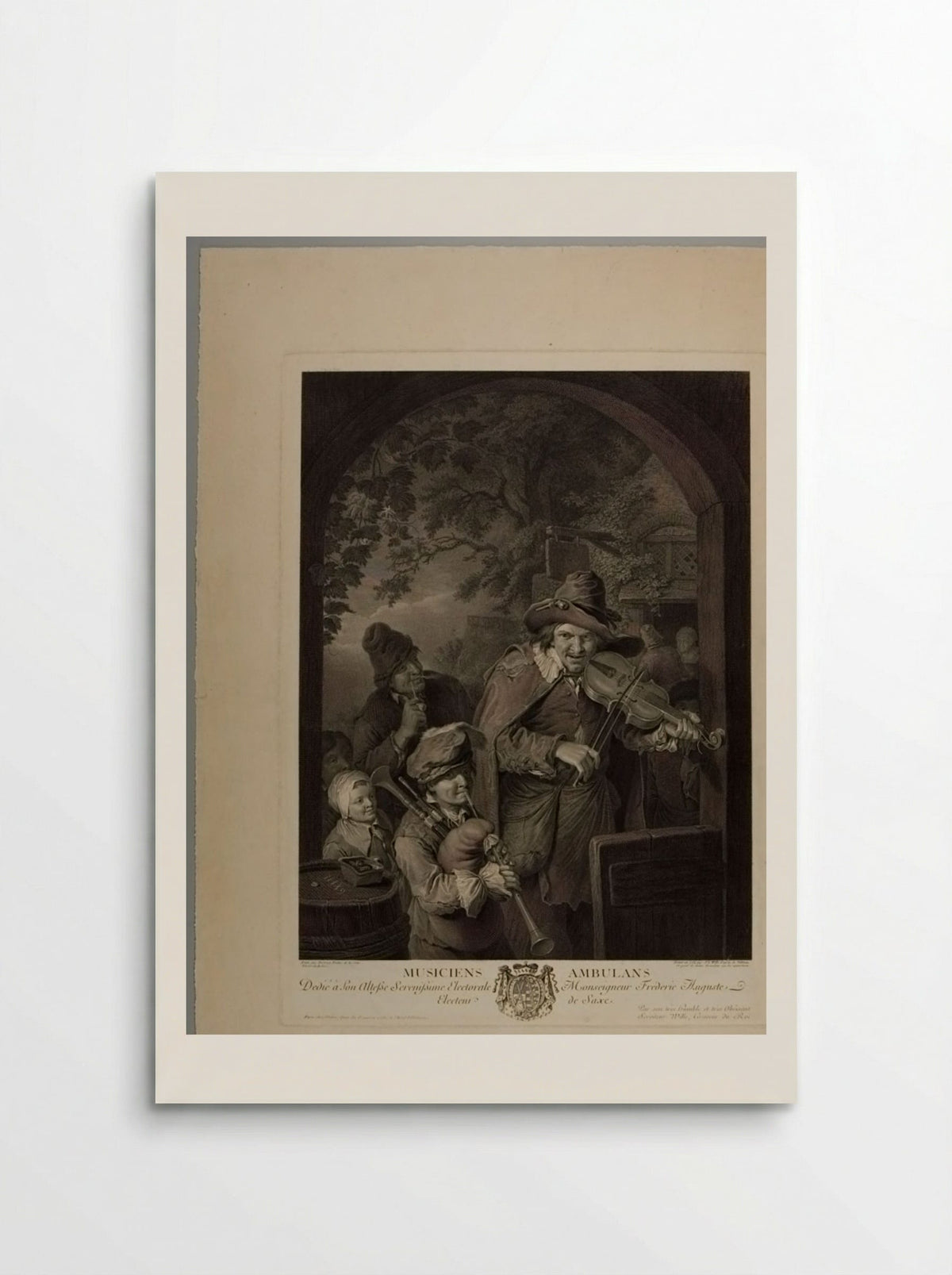Ambling Musicians - Johann Georg Wille - Poster