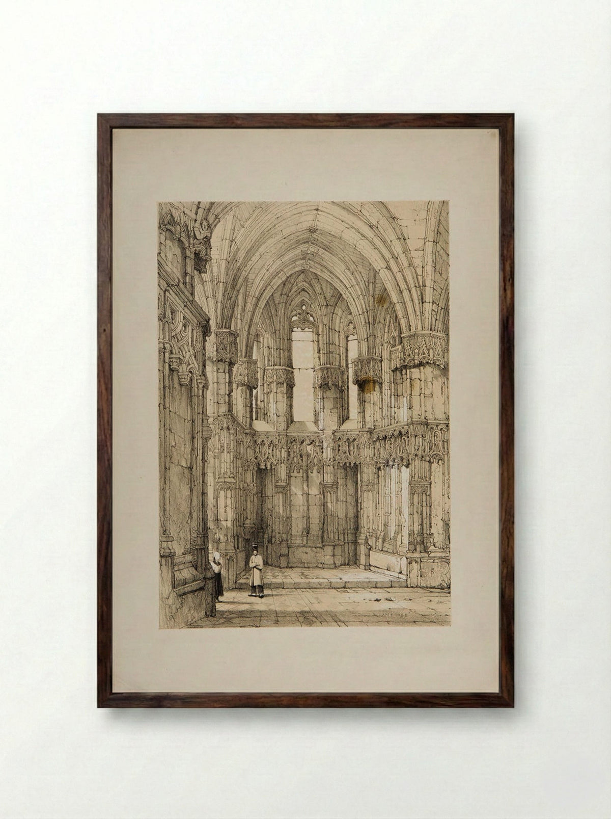 Amboise - Samuel Prout - Framed Print Dark Wood