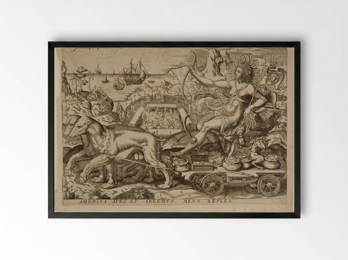 America, Your Gold and Silver Fill My People - Pieter Nagel - Framed Print Black
