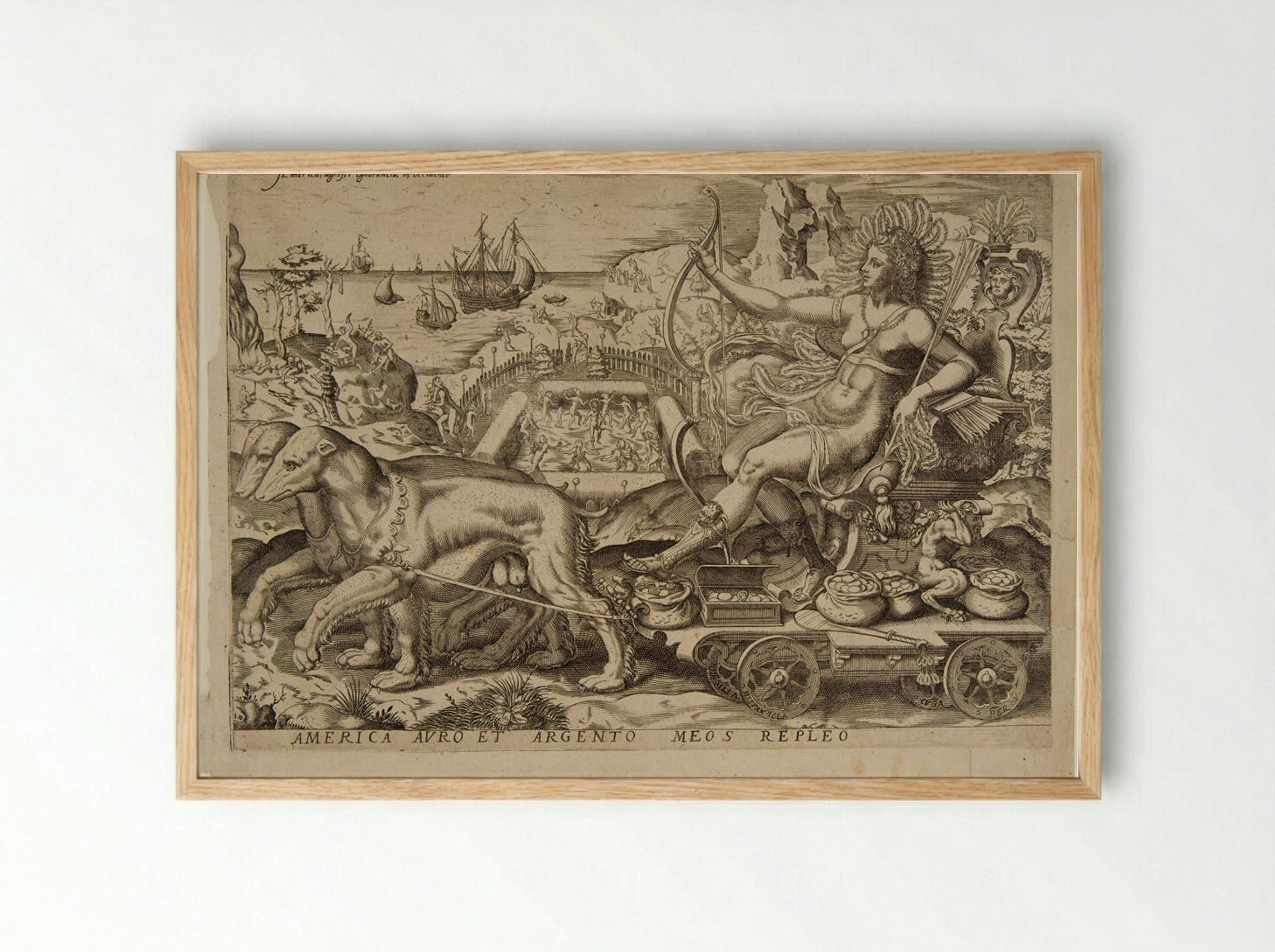 America, Your Gold and Silver Fill My People - Pieter Nagel - Framed Print Wood