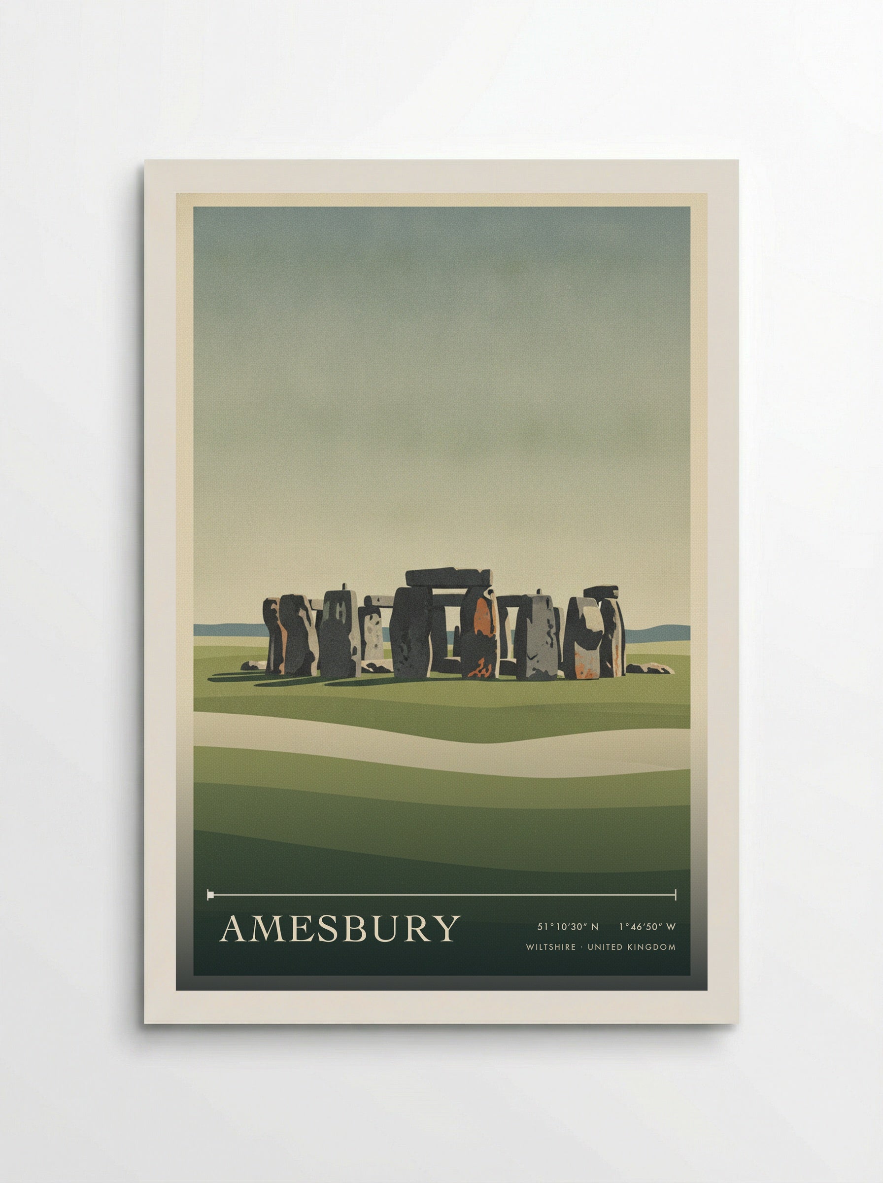 Amesbury Wiltshire United Kingdom Travel Poster - Poster