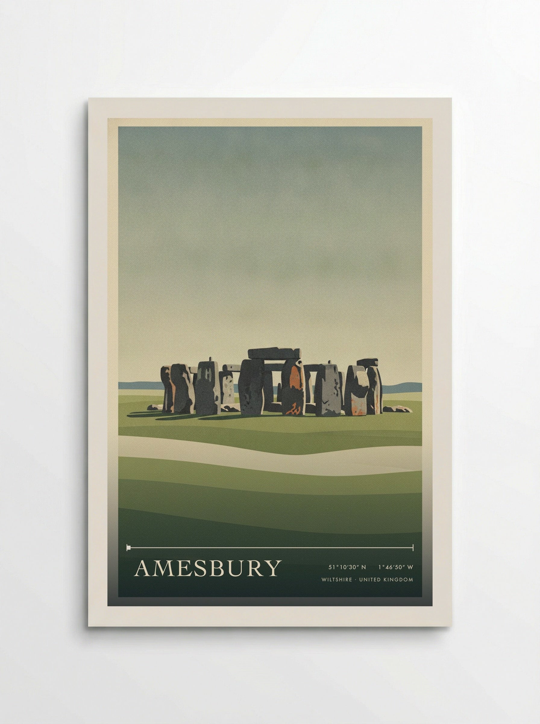 Amesbury Wiltshire United Kingdom Travel Poster - Poster