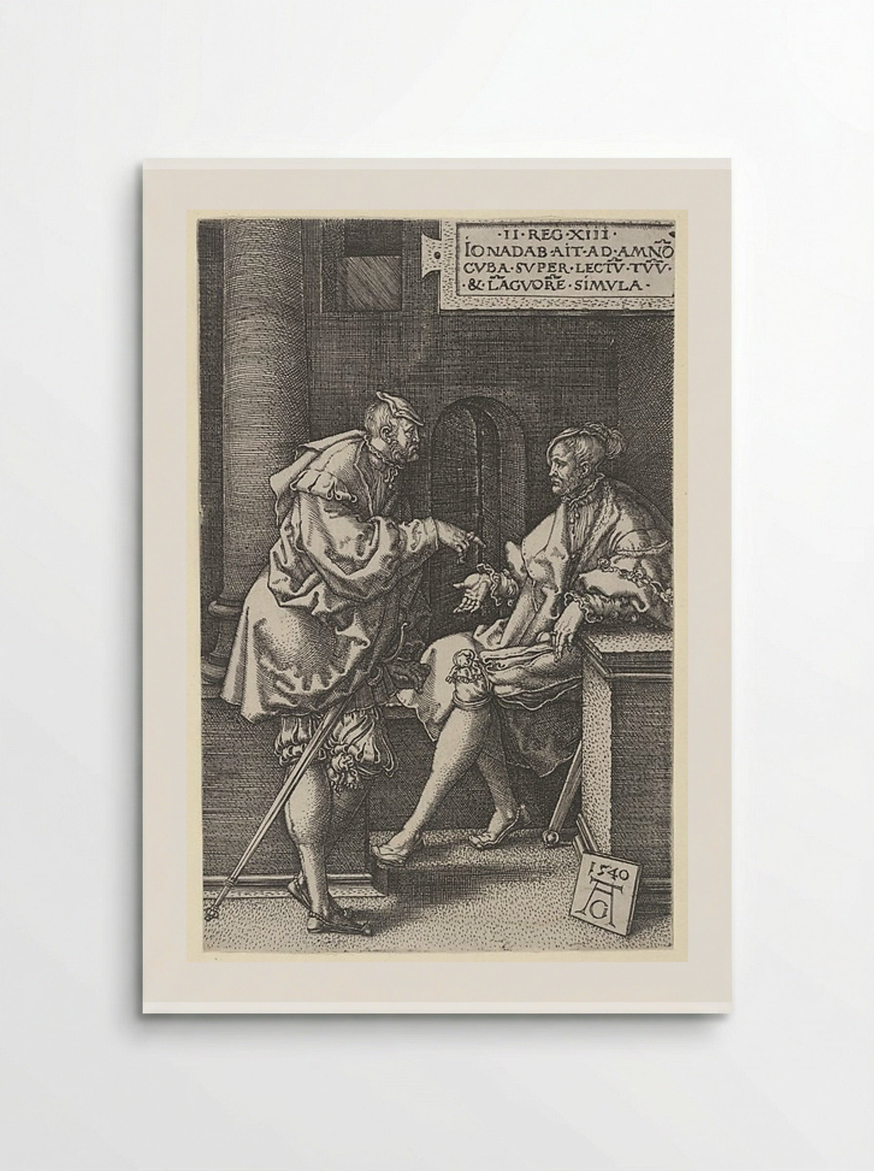 Amnon and Jonadab - Heinrich Aldegrever - Poster