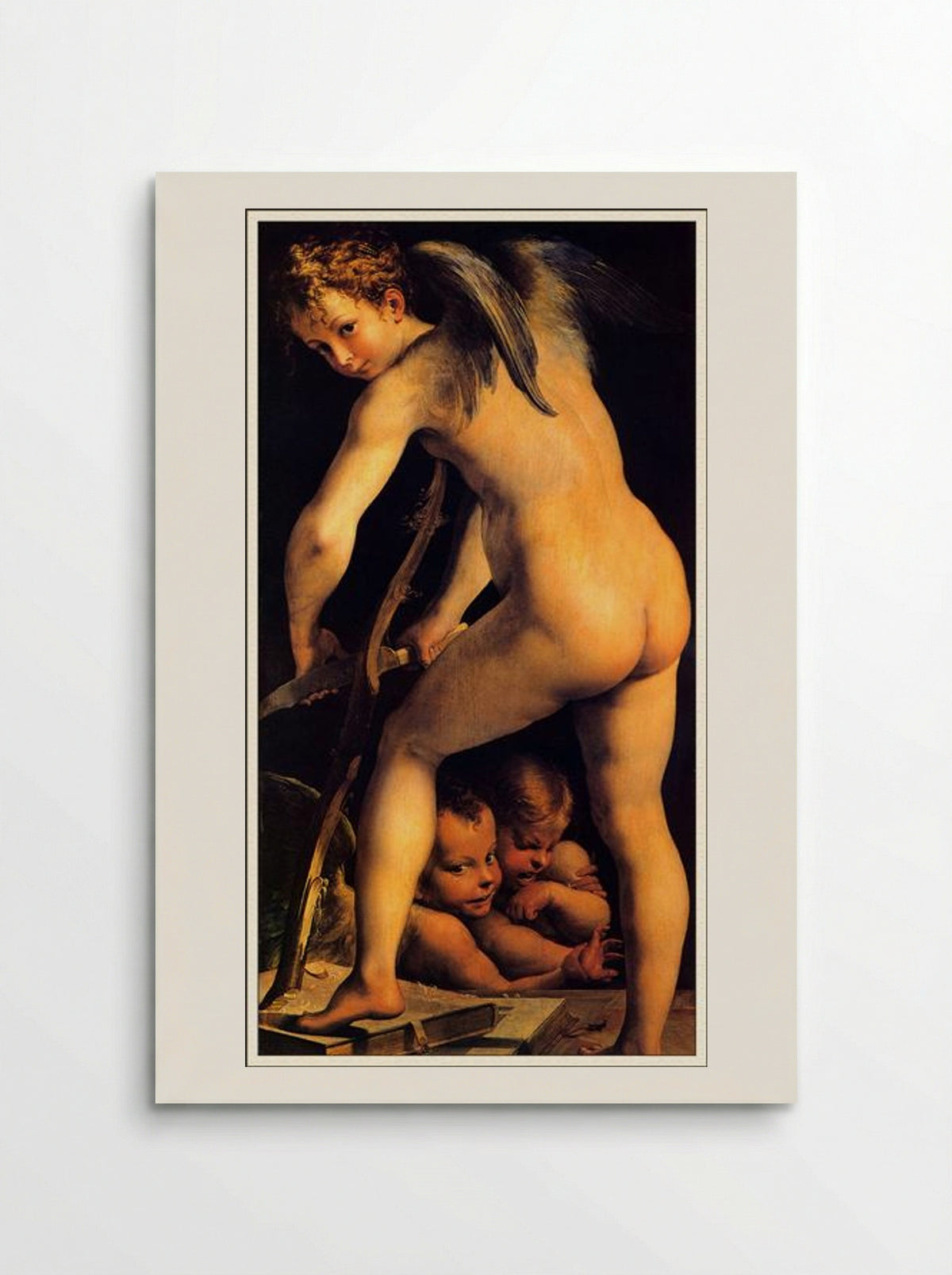 Amor Carving His Bow - Parmigianino - Poster