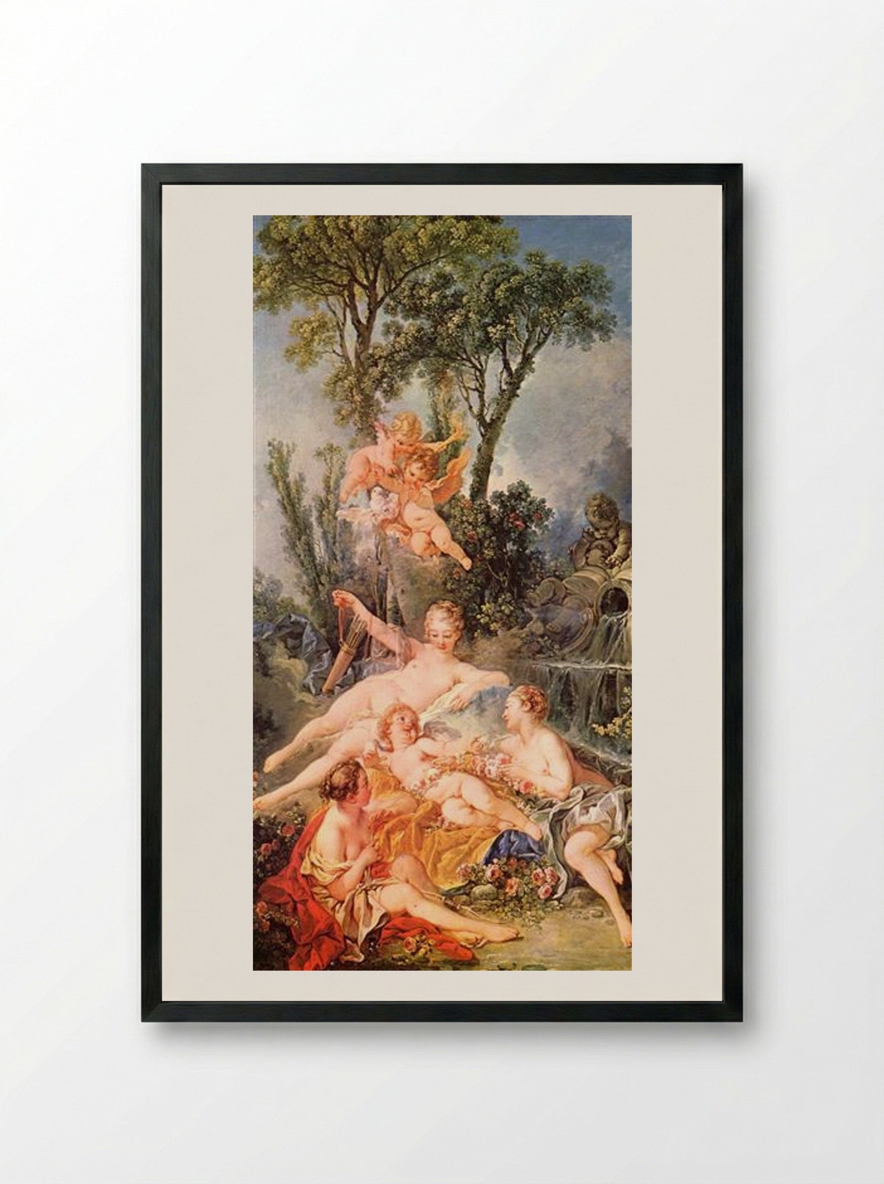 Amor a Prisoner - François Boucher - Framed Print Black