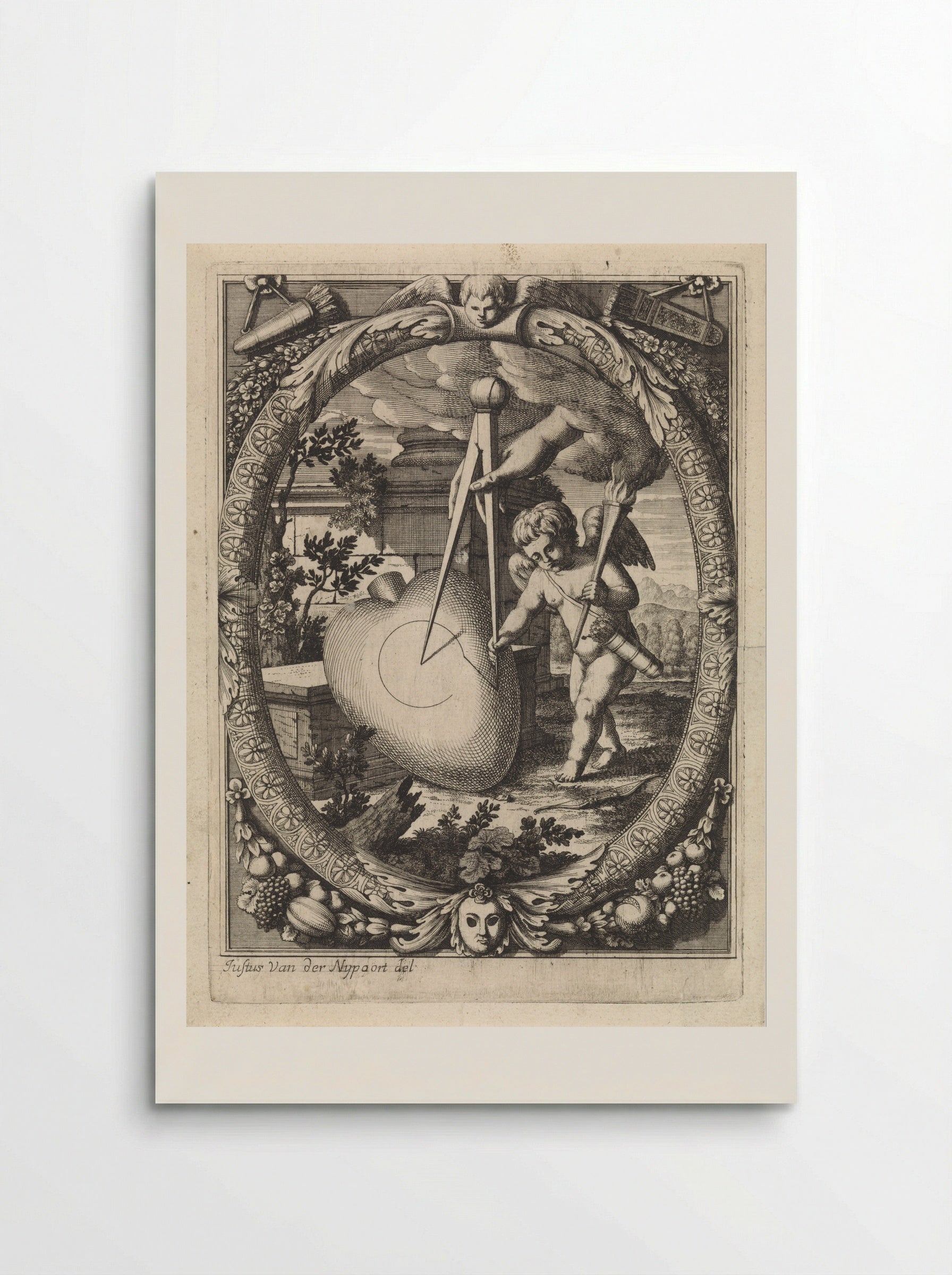 Amor bestuurt de passer - Justus van den Nijpoort - Poster