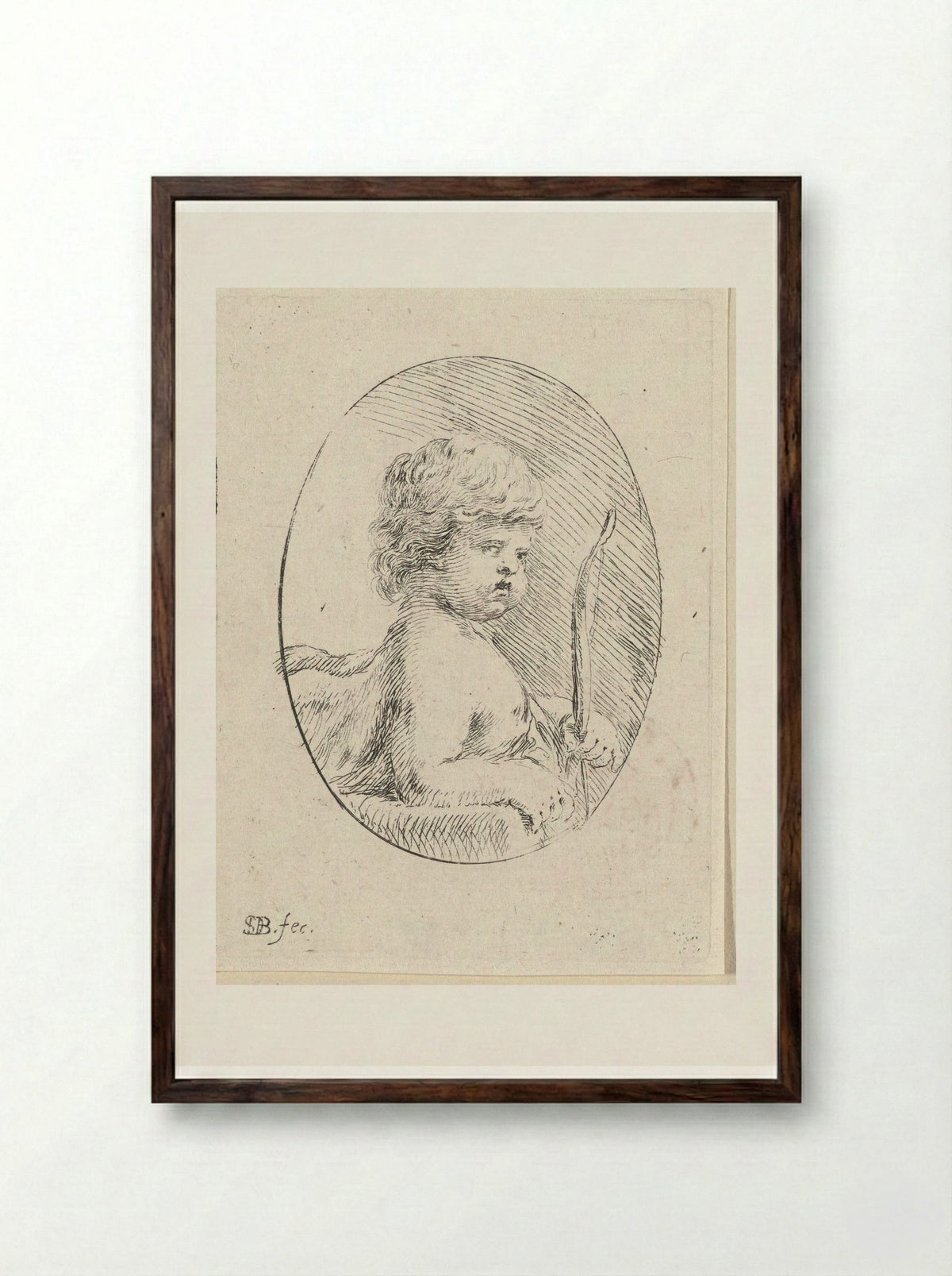 Amor - Jacques van Merlen - Framed Print Dark Wood