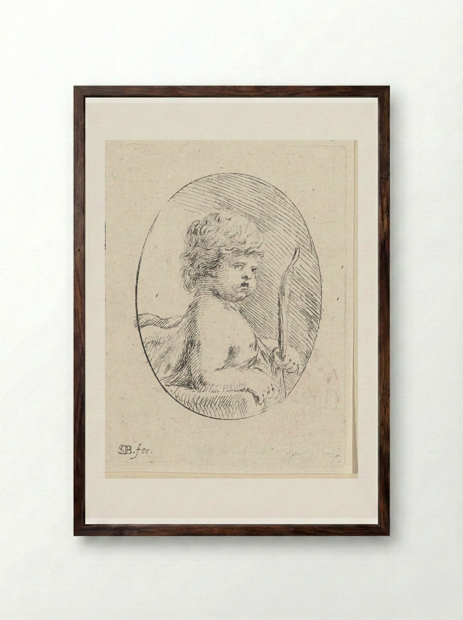 Amor - Jacques van Merlen - Framed Print Dark Wood