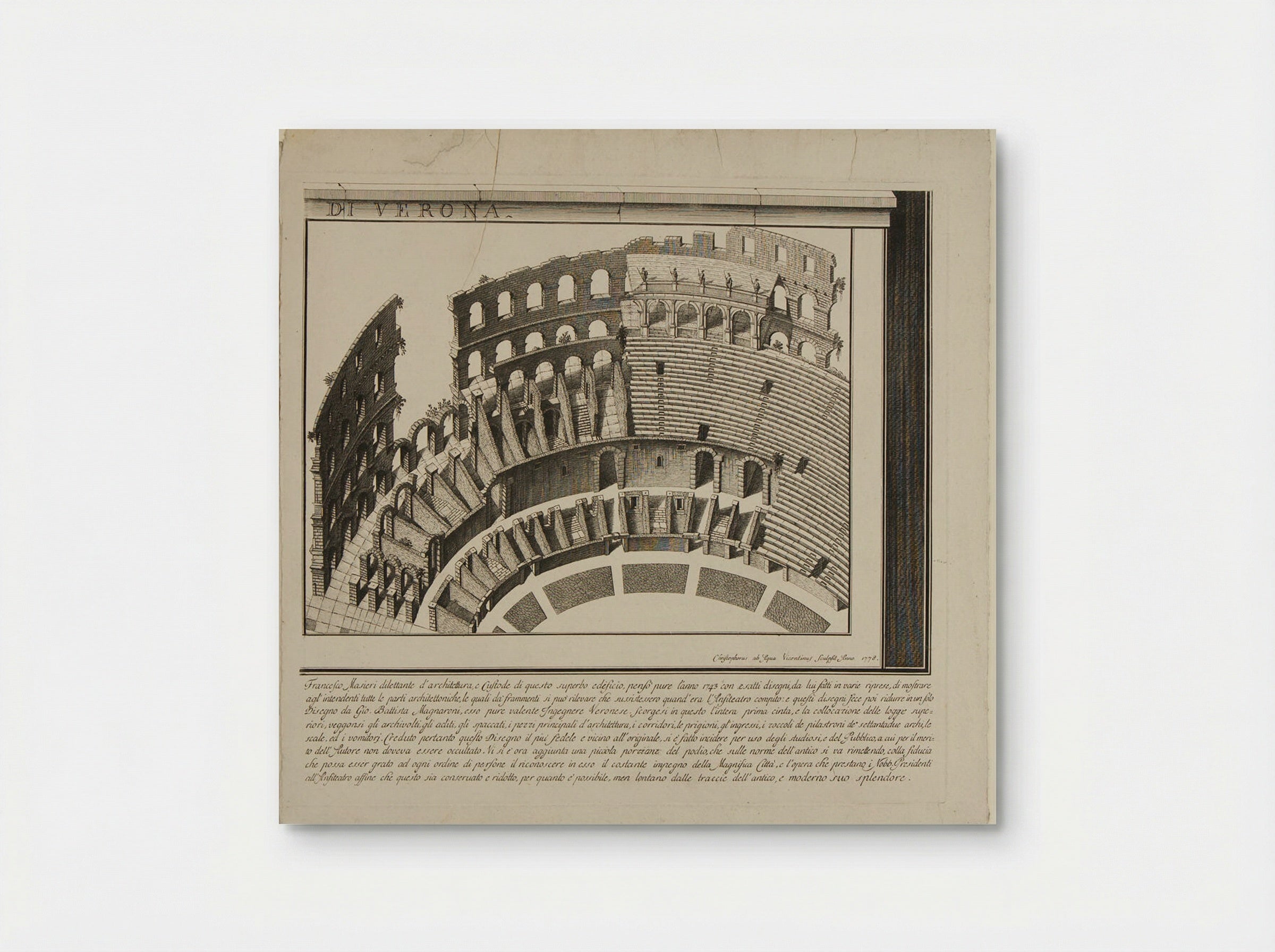 Amphitheater of Verona (Panel 3) - Cristoforo dall'Acqua - Poster