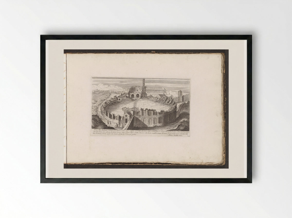 Amphitheatrum Castrense - Giovanni Giacomo de' Rossi - Framed Print Black