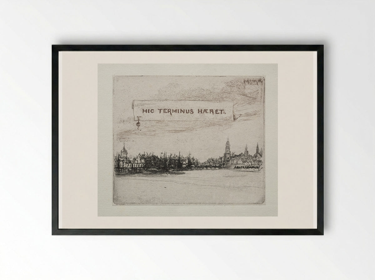 Amstelodamum - Francis Seymour Haden - Framed Print Black