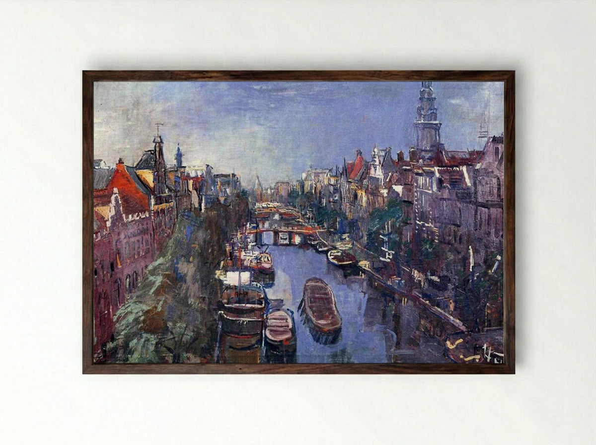 Amsterdam - Oskar Kokoschka - Framed Print Dark Wood