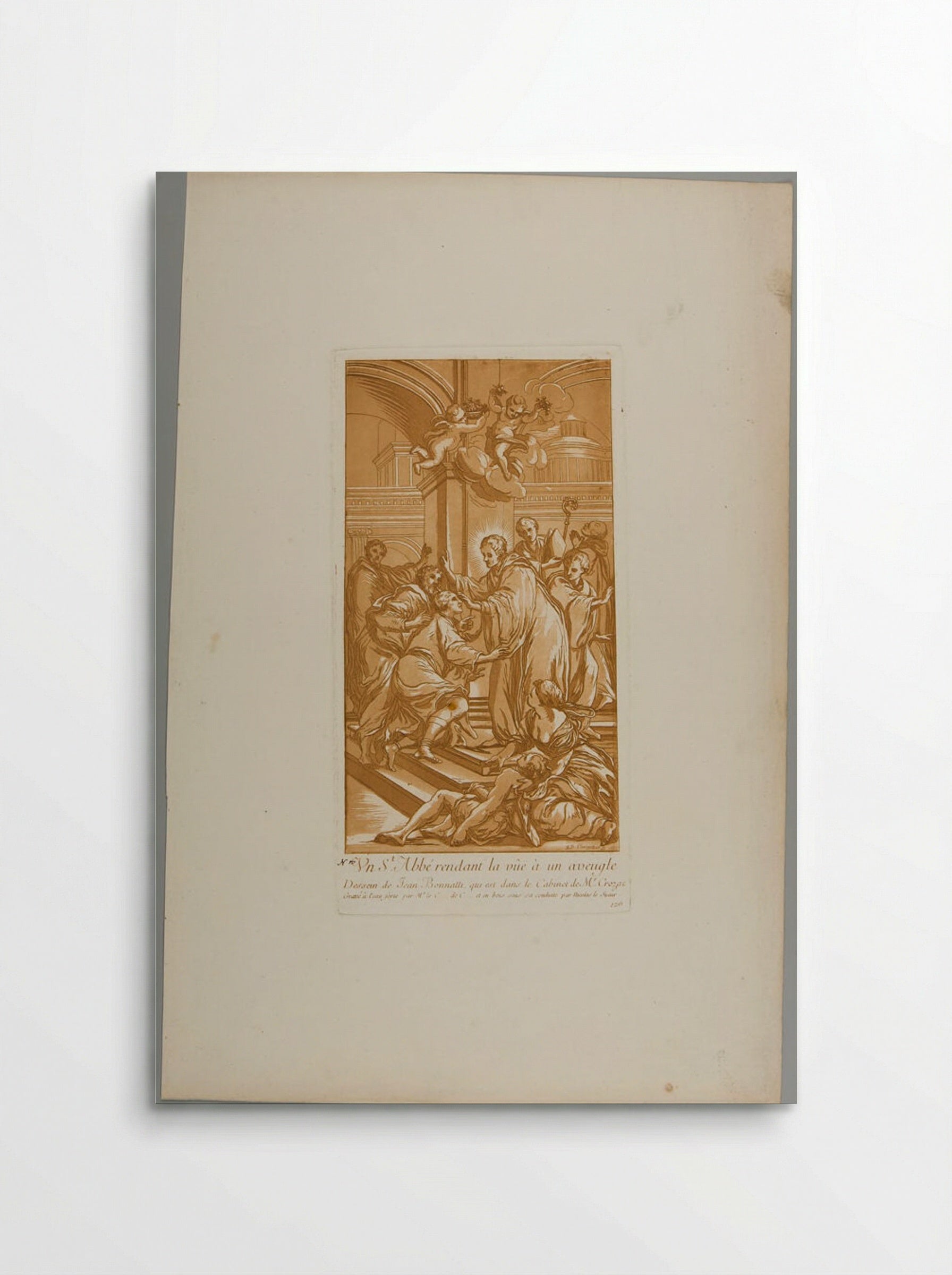 An Abbot-Saint Restoring a Blind Man's Sight - Anne Claude Philippe de Thubières, comte de Caylus - Poster