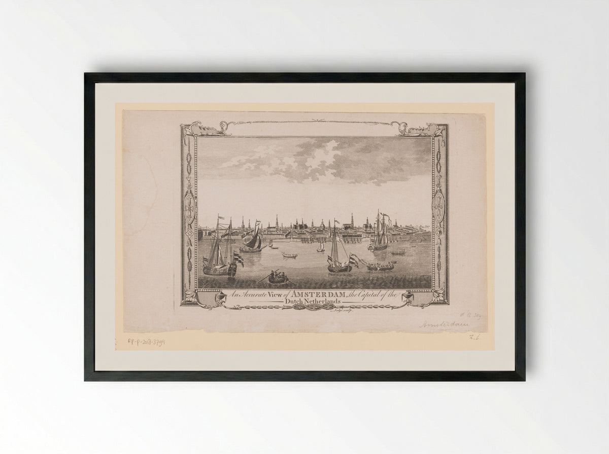 An Accurate View of Amsterdam - Alexander Hogg - Framed Print Black