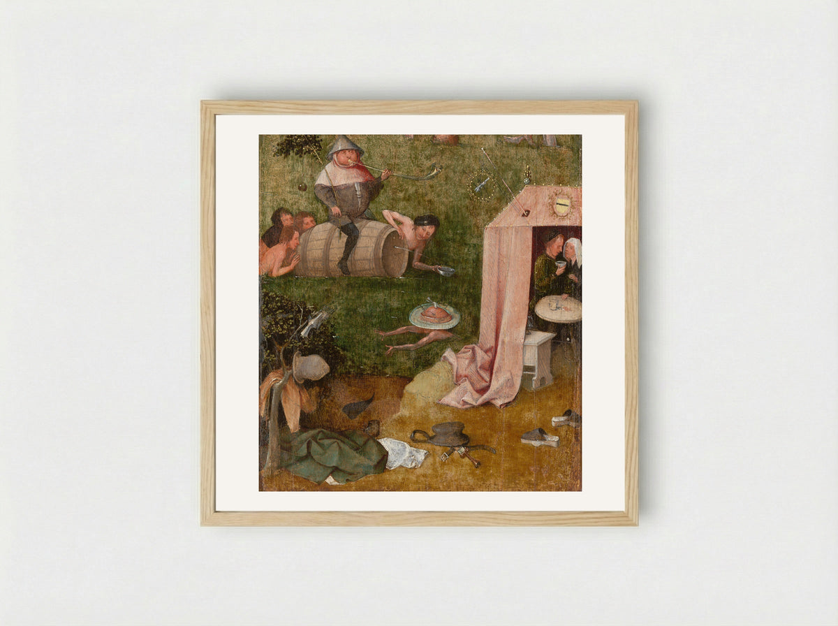 An Allegory of Intemperance - Hieronymus Bosch - Framed Print Wood