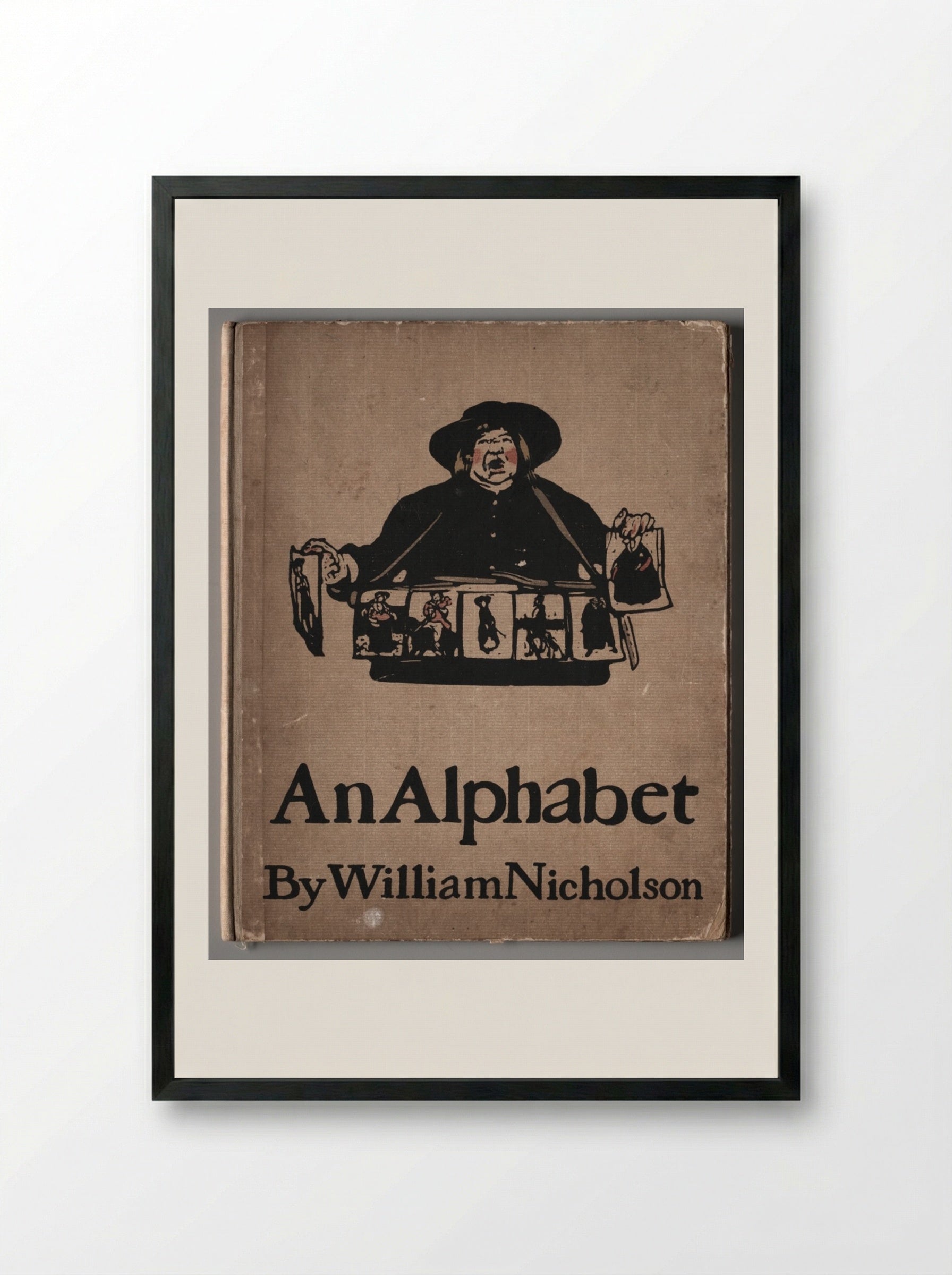An Alphabet: Cover - William Nicholson - Framed Print Black