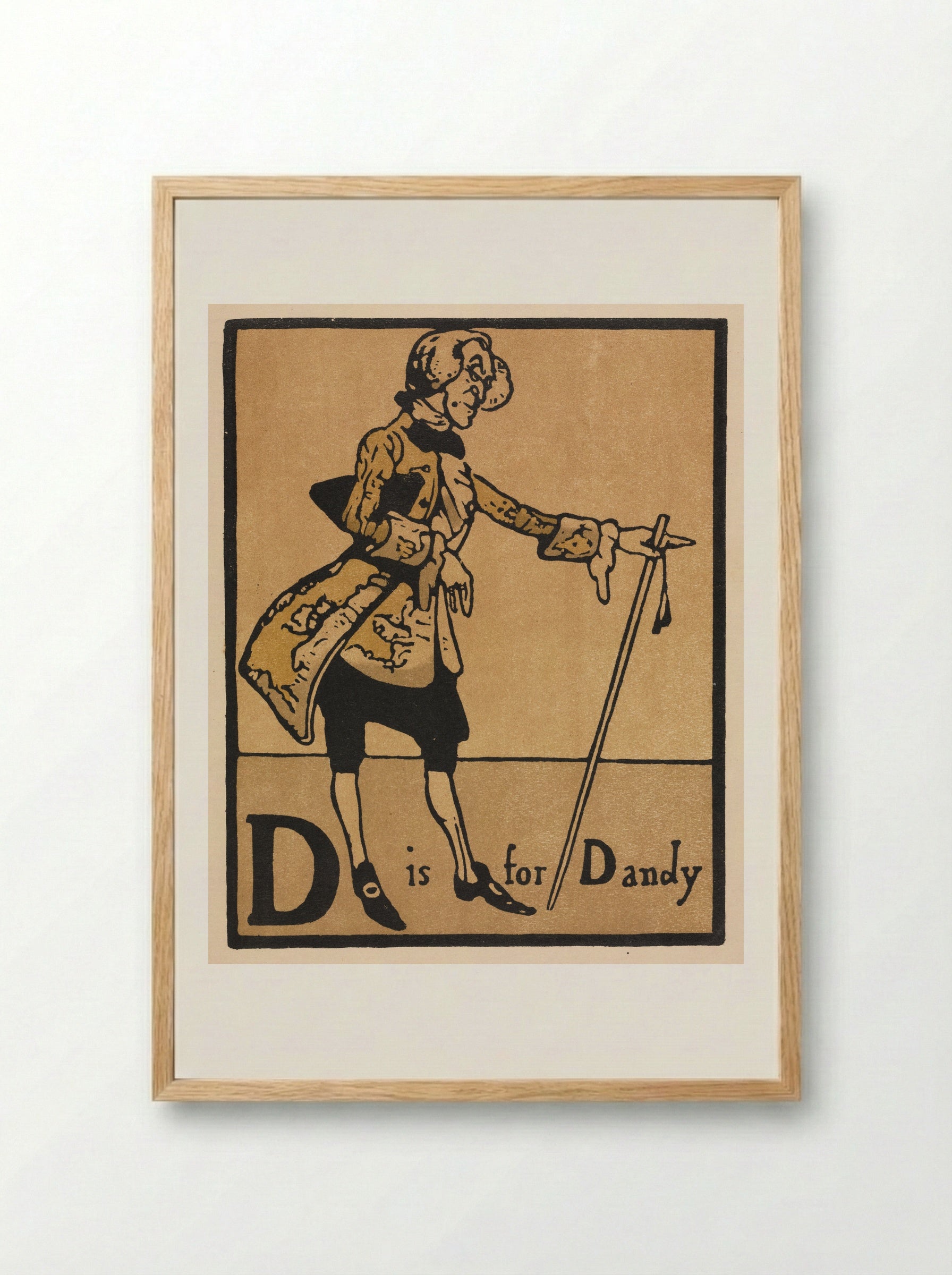 An Alphabet: D is for Dandy - William Nicholson - Framed Print Wood