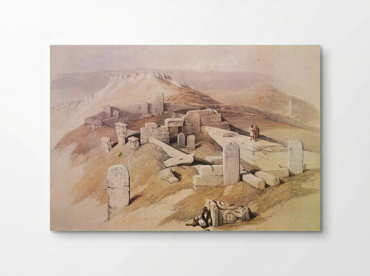An Ancient Egyptian Temple, on Gebel Garaba - David Roberts - Poster
