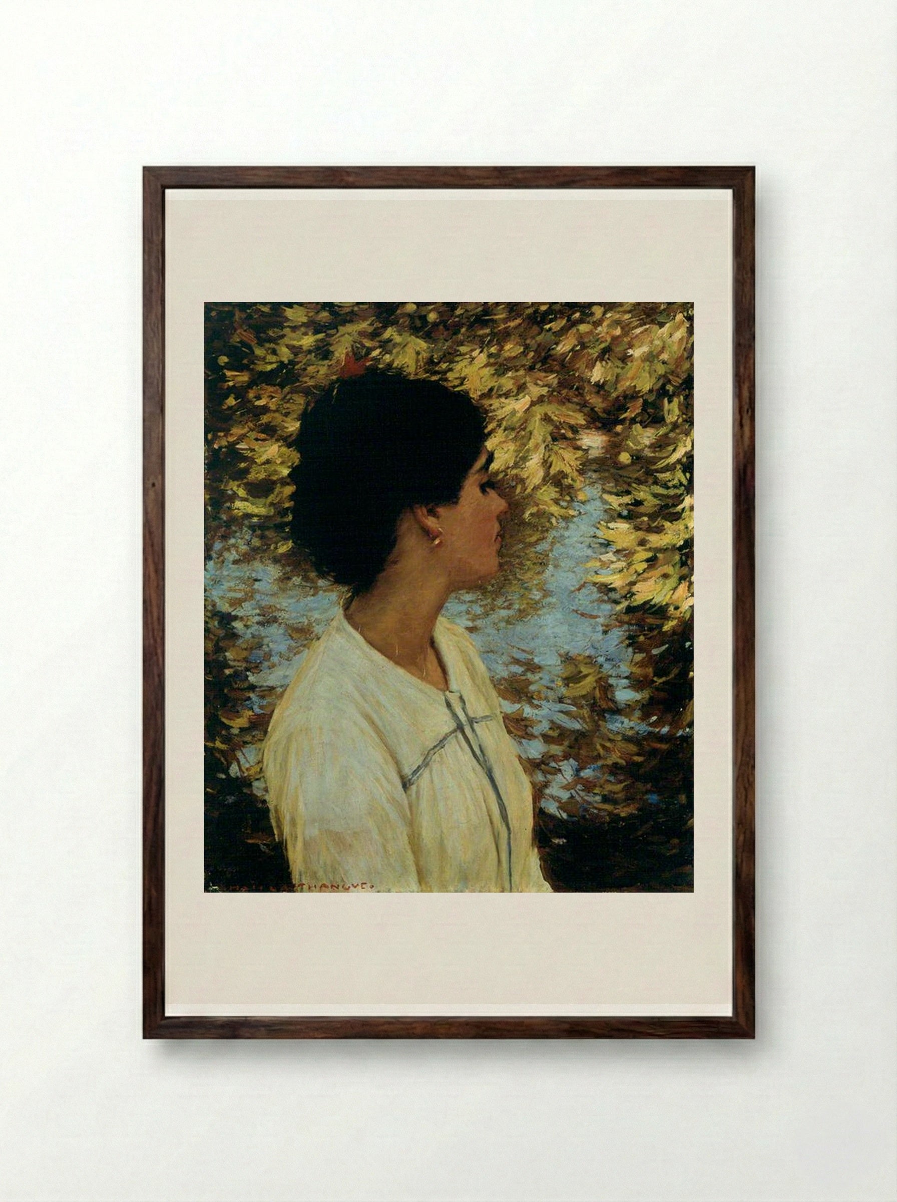 An Andalucian - Henry Herbert La Thangue - Framed Print Dark Wood