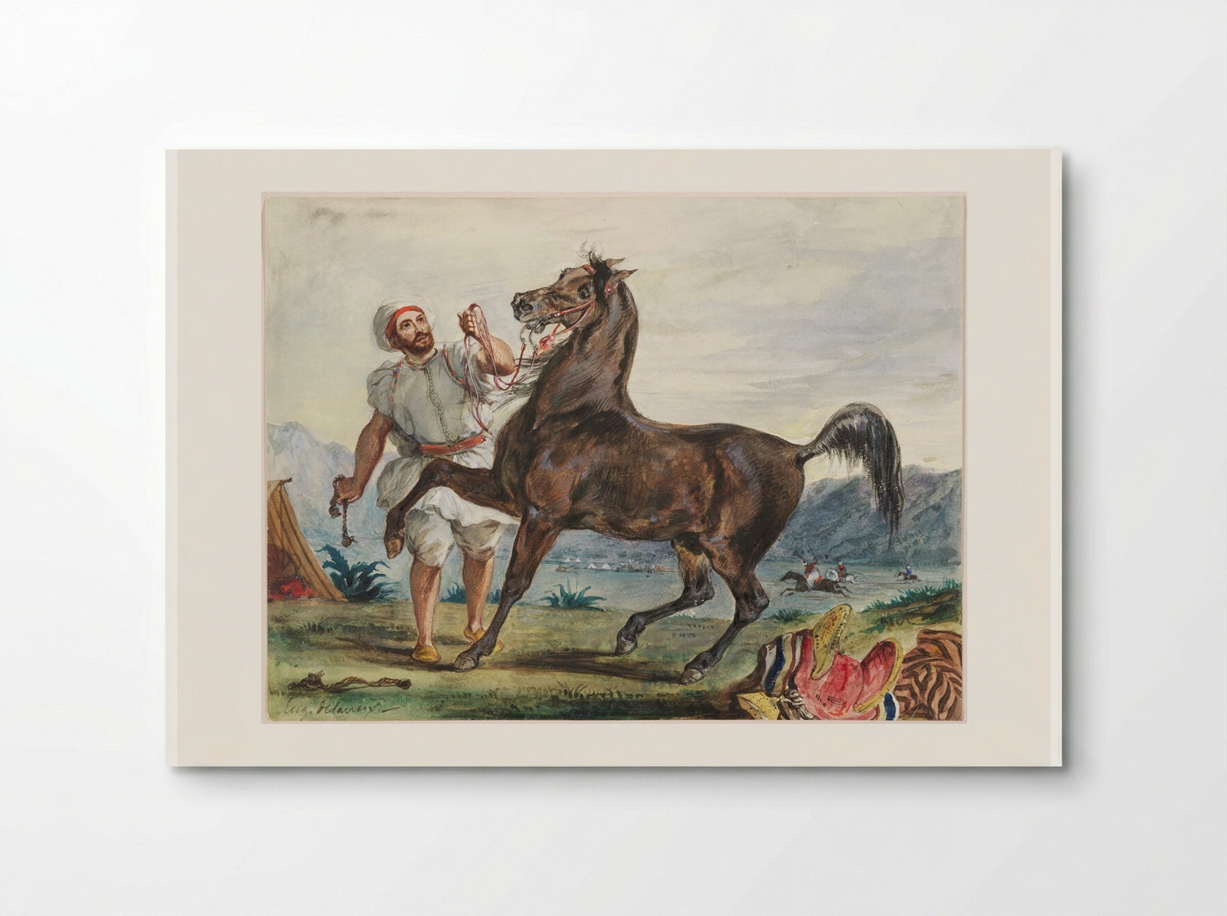 An Arab and His Steed - Ferdinand-Victor-Eugène Delacroix - Poster