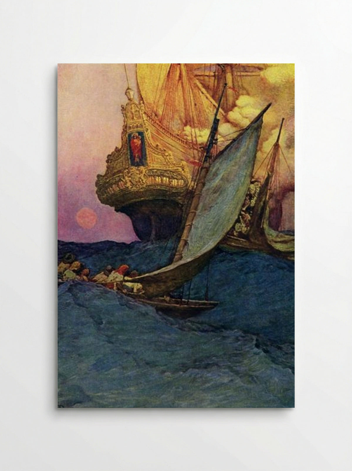 An Attack on a Galleon - Howard Pyle - Poster