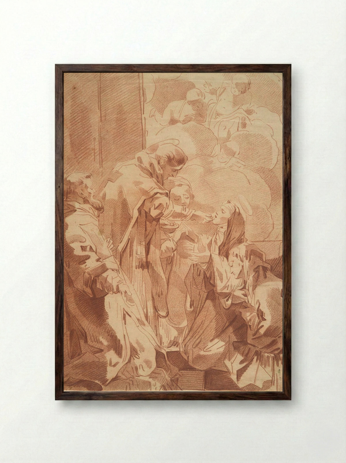 An Ecstatic Communion - André Le Brun - Framed Print Dark Wood