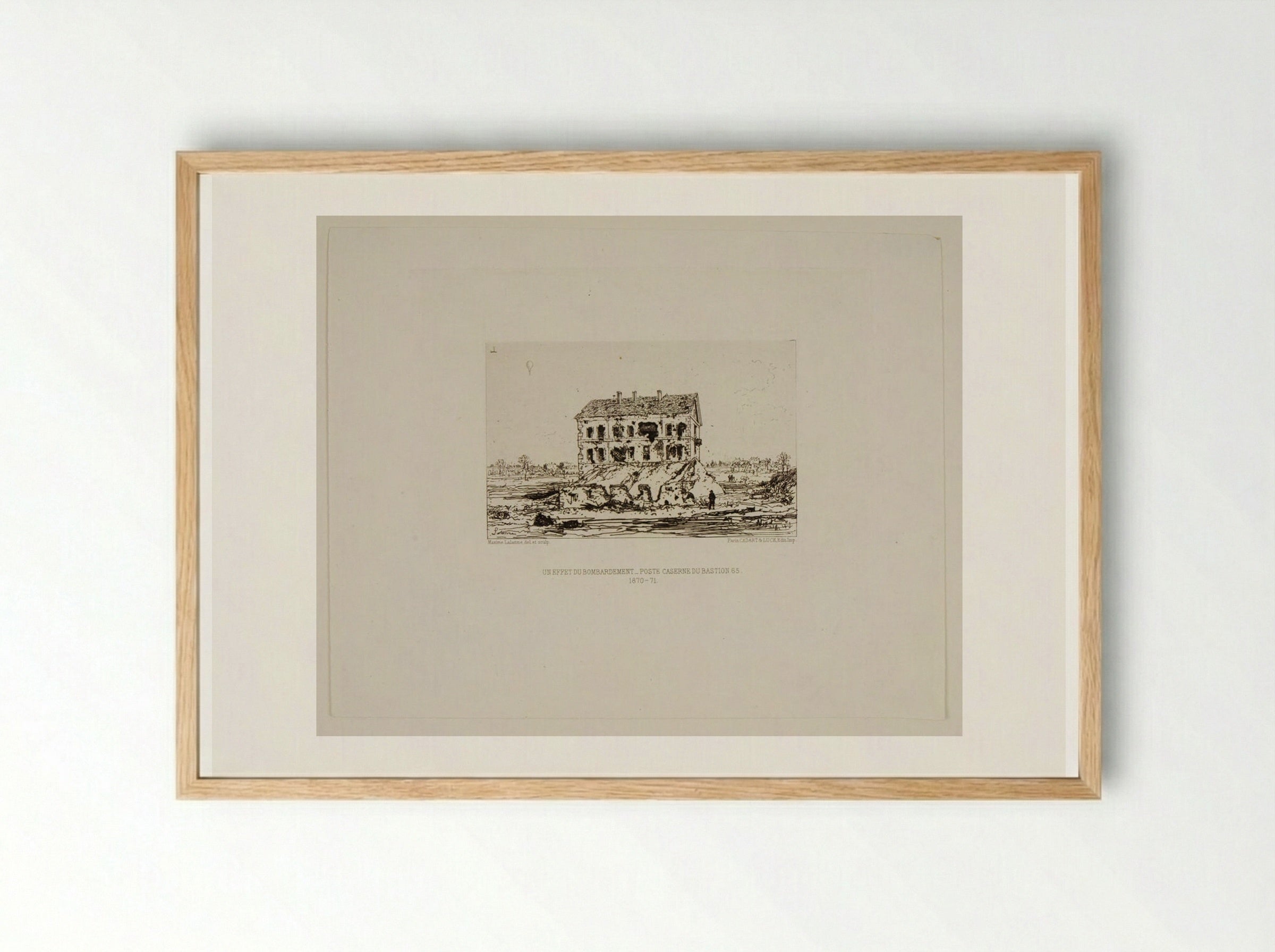 An Effect of the Bombardment - Maxime Lalanne - Framed Print Wood