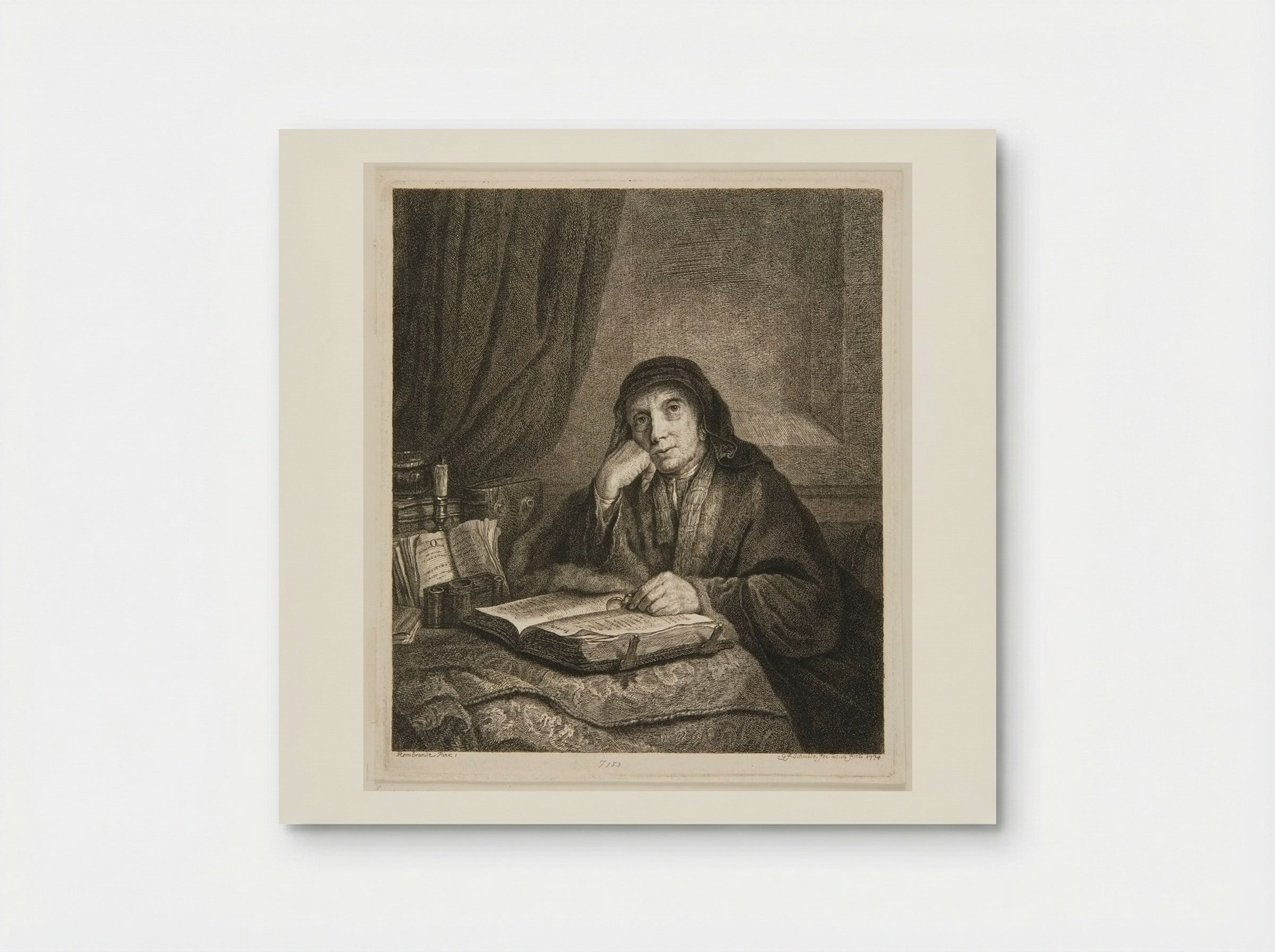 An Elderly Woman - Georg Friedrich Schmidt - Poster