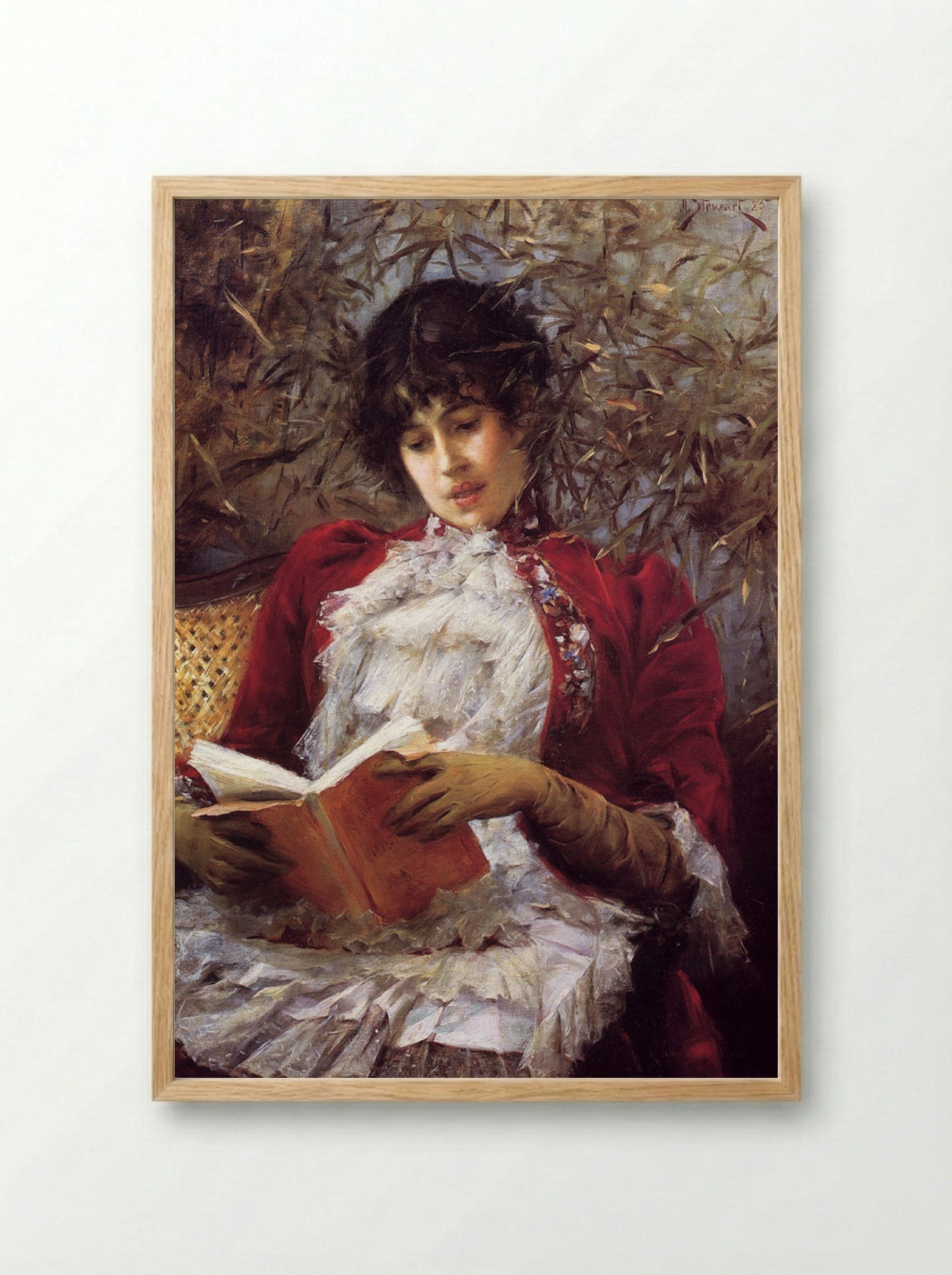 An Enthralling Novel - Julius LeBlanc Stewart - Framed Print Wood