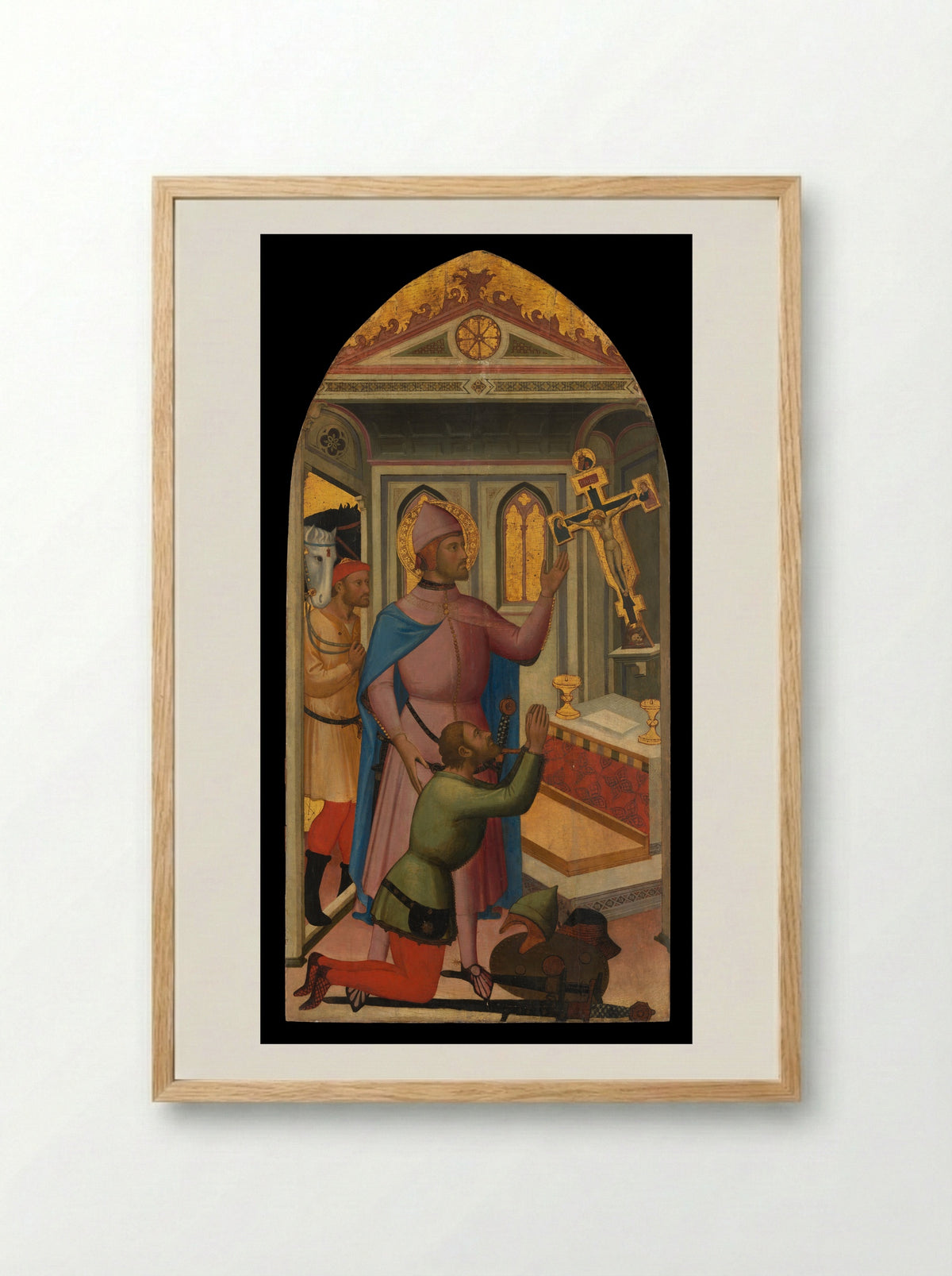 An Episode from the Life of Saint Giovanni Gualberto - Niccolò di Pietro Gerini - Framed Print Wood