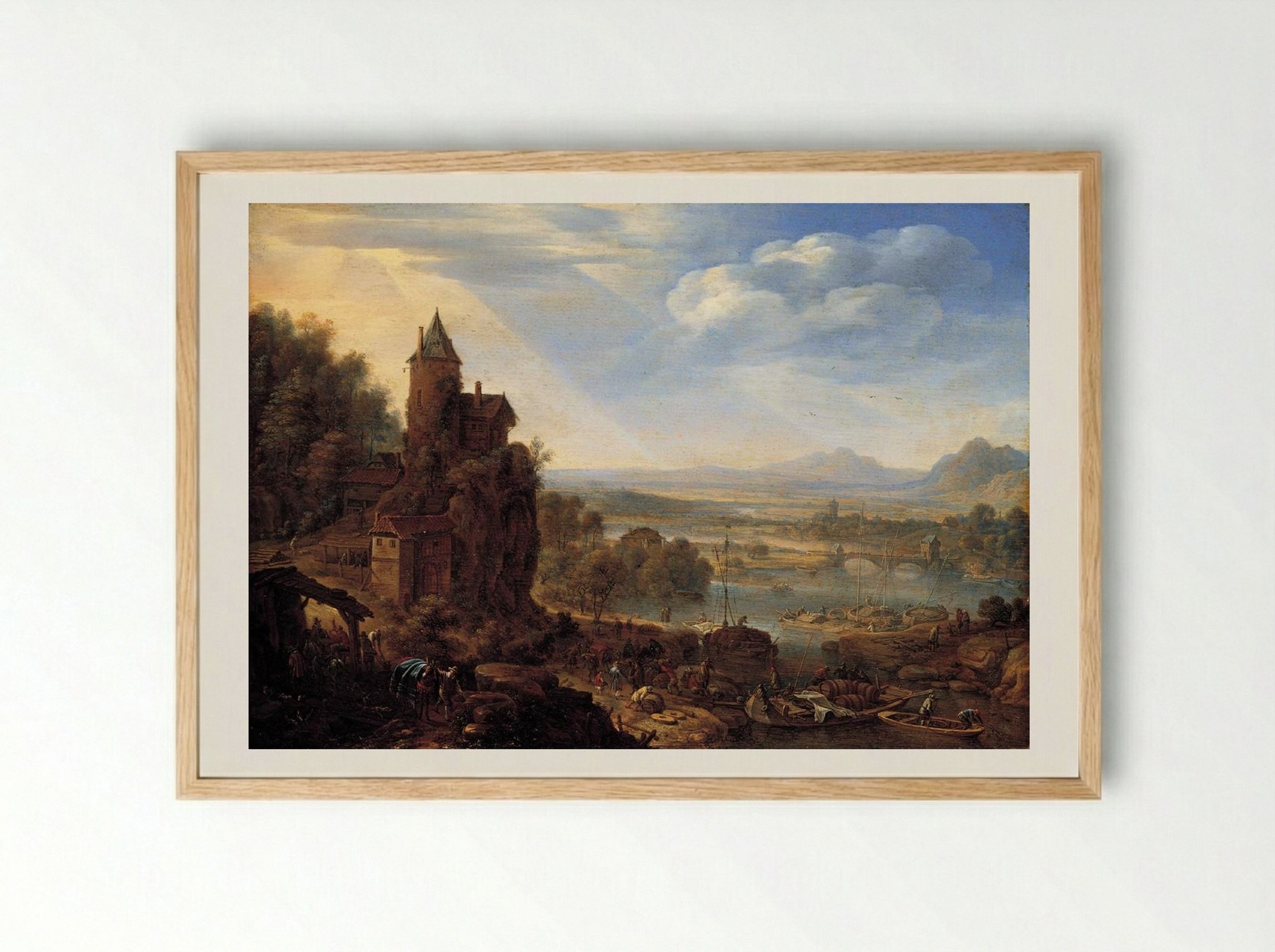 An Extensive Rhenish Landscape - Herman Saftleven - Framed Print Wood