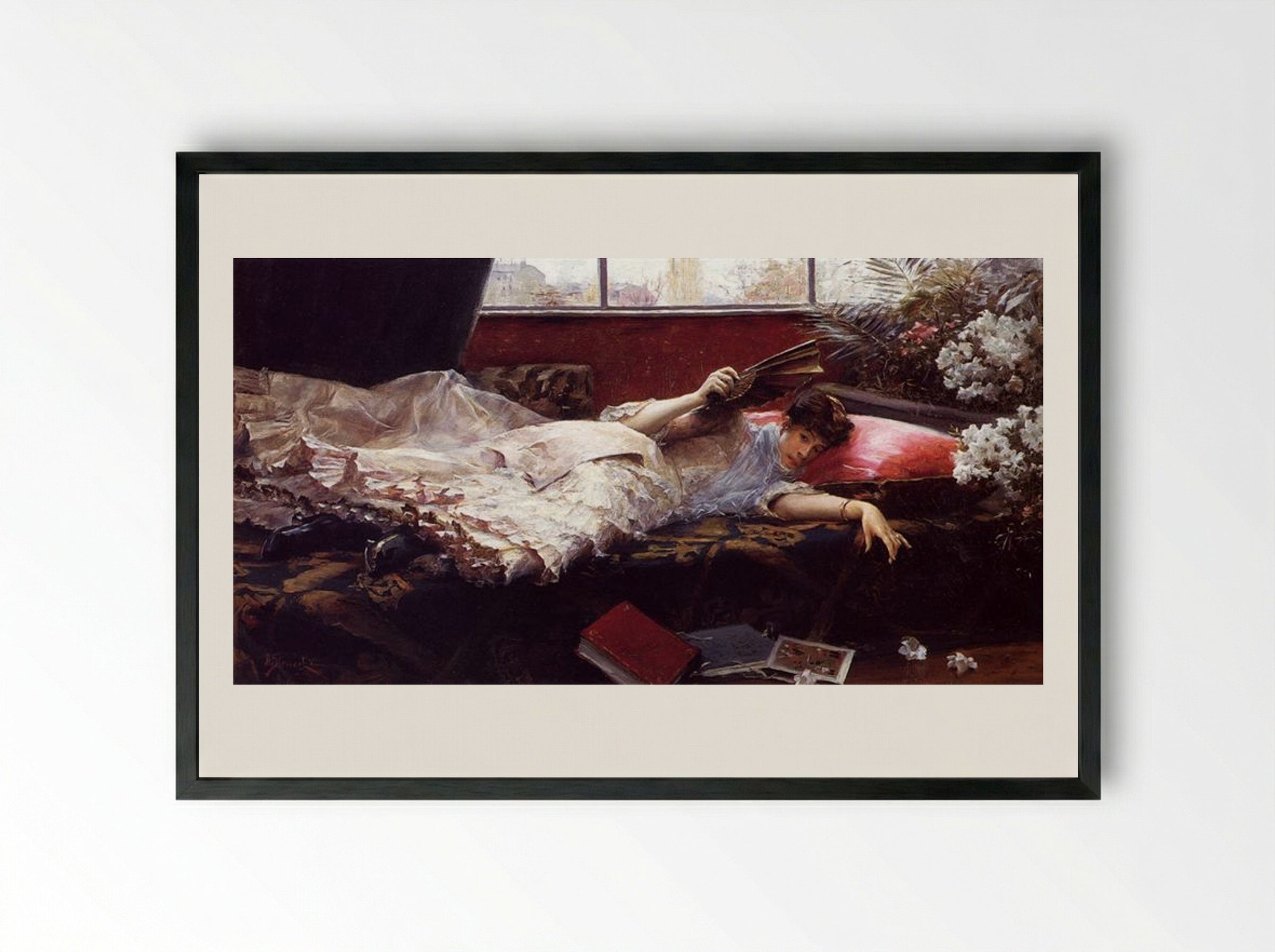 An Idle Afternoon - Julius LeBlanc Stewart - Framed Print Black