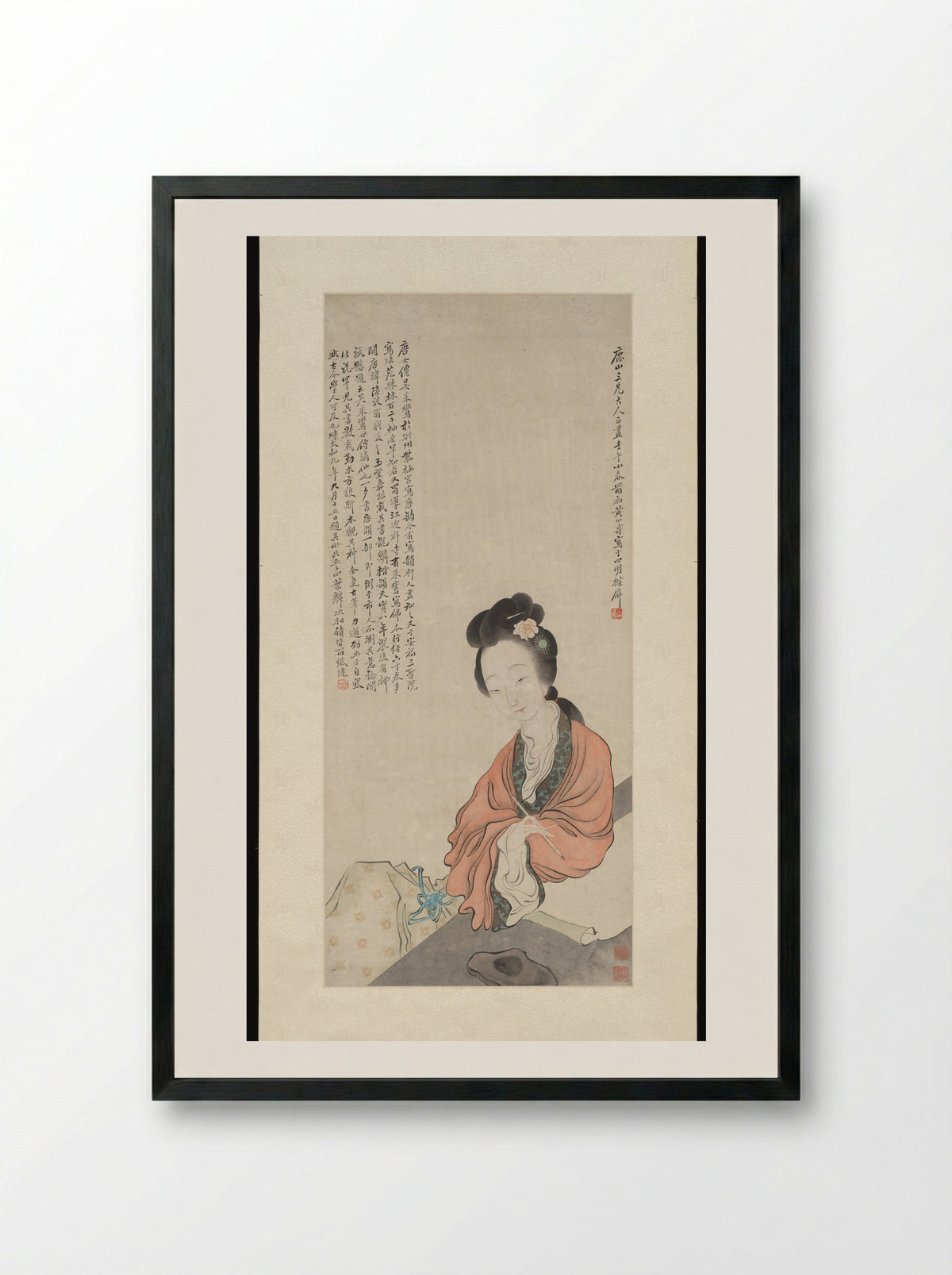 An Immortal Lady - Huang Shanshou - Framed Print Black
