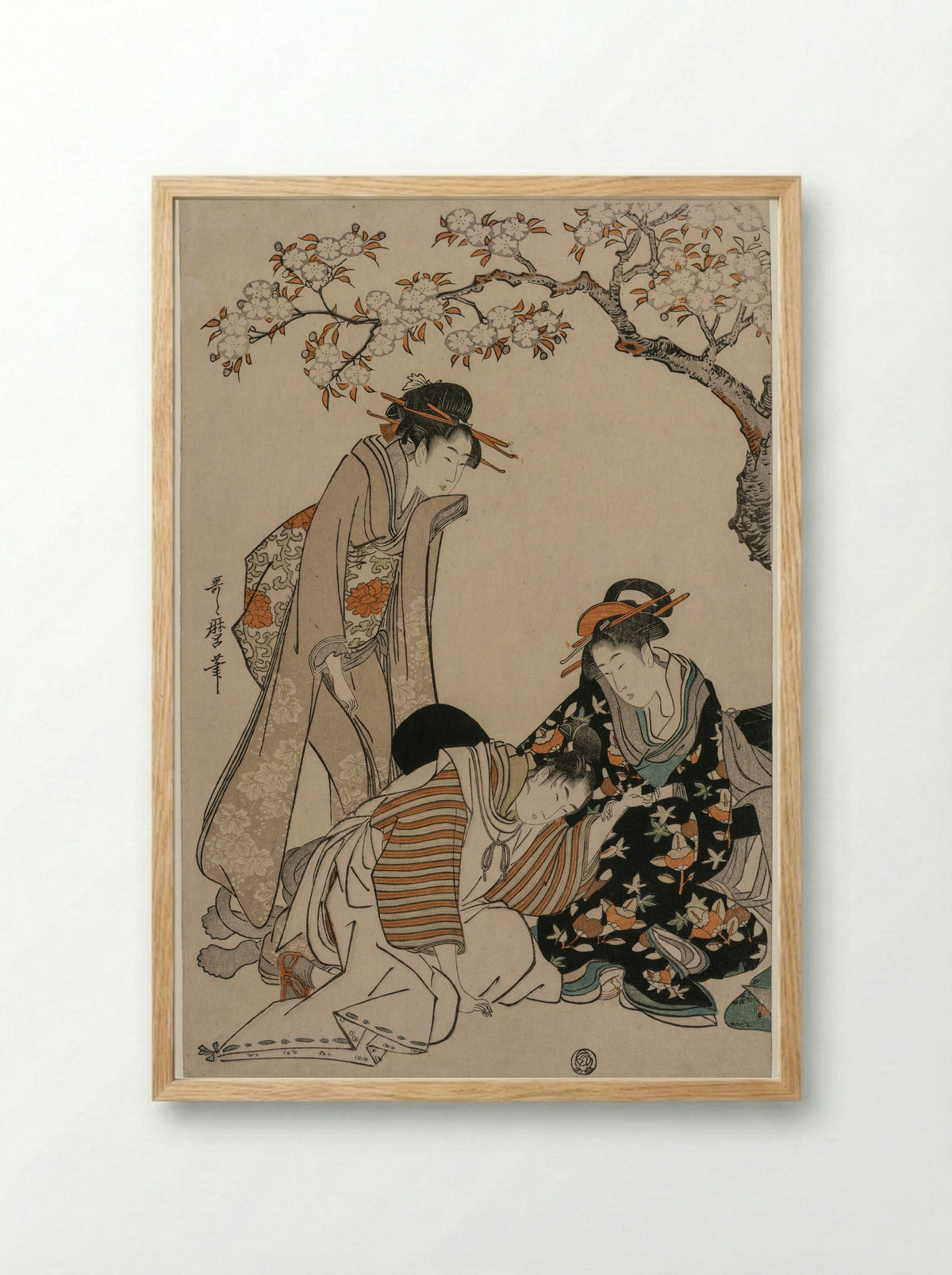 An Imperial Carriage - Kitagawa Utamaro - Framed Print Wood